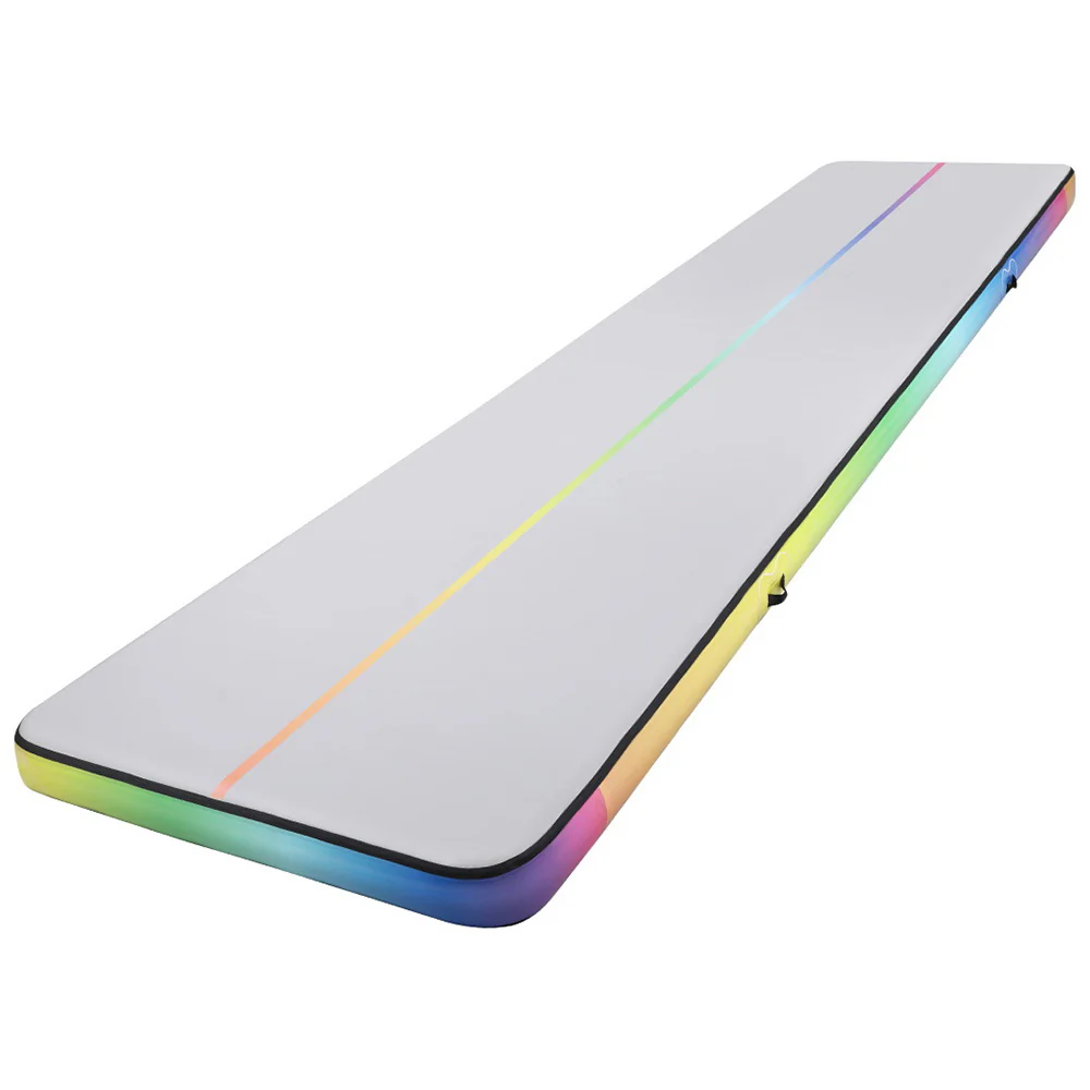 Everfit 6M Air Track Mat Inflatable Gymnastics Tumbling Mat W/ Pump Colourful - Nurns