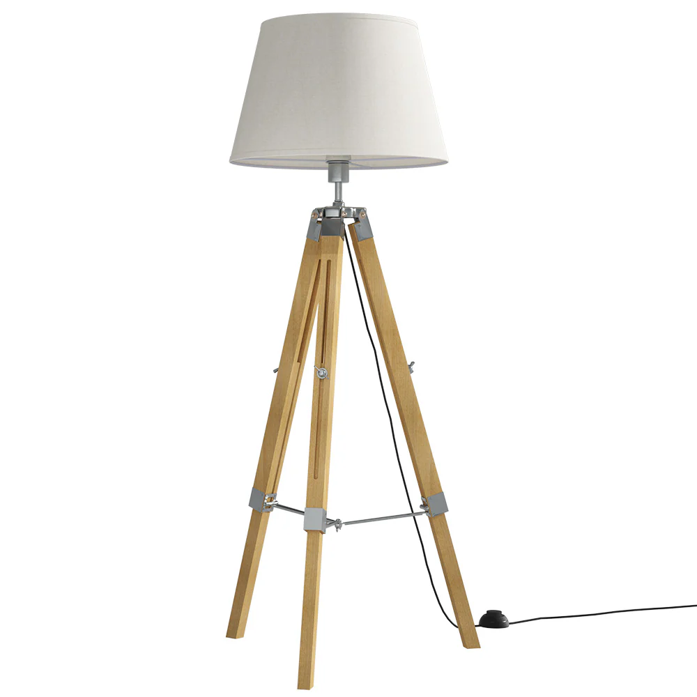 Tripod Floor Lamp Adjustable Height LED Light Stand Home Room Reading - Nurns