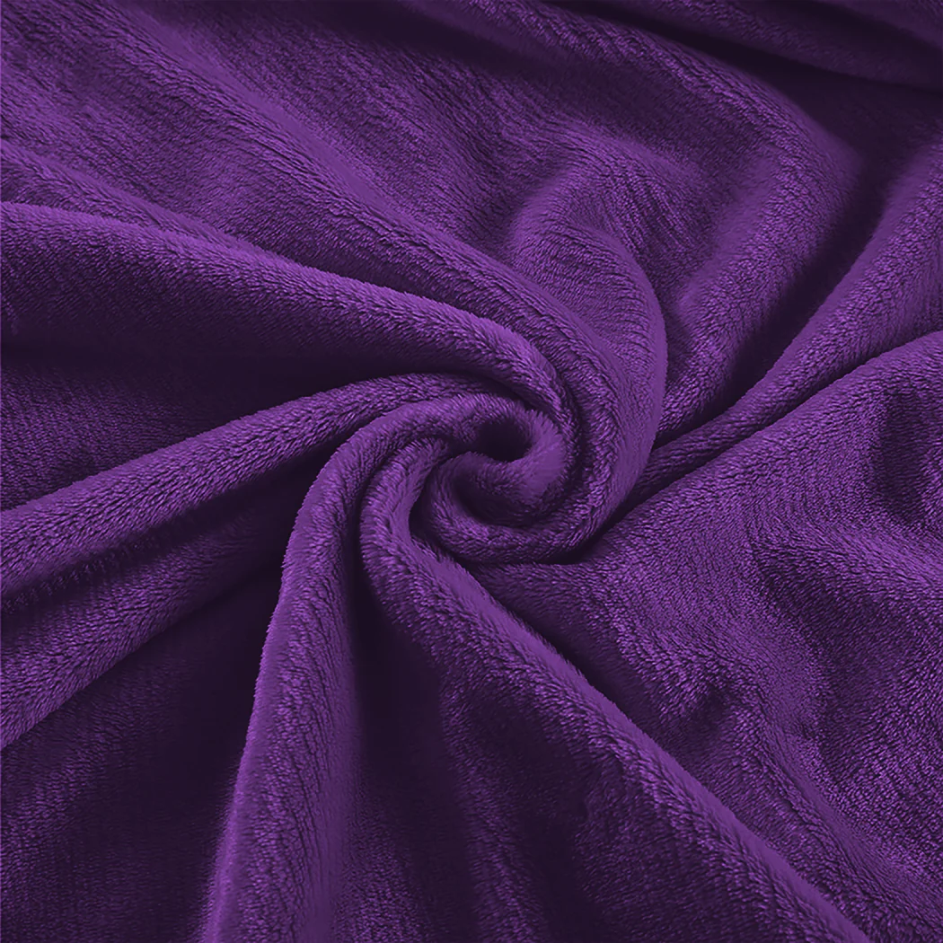 Waylon Throw Ultra-Soft Blanket 320gsm 220x160cm Warm - Aubergine - Nurns