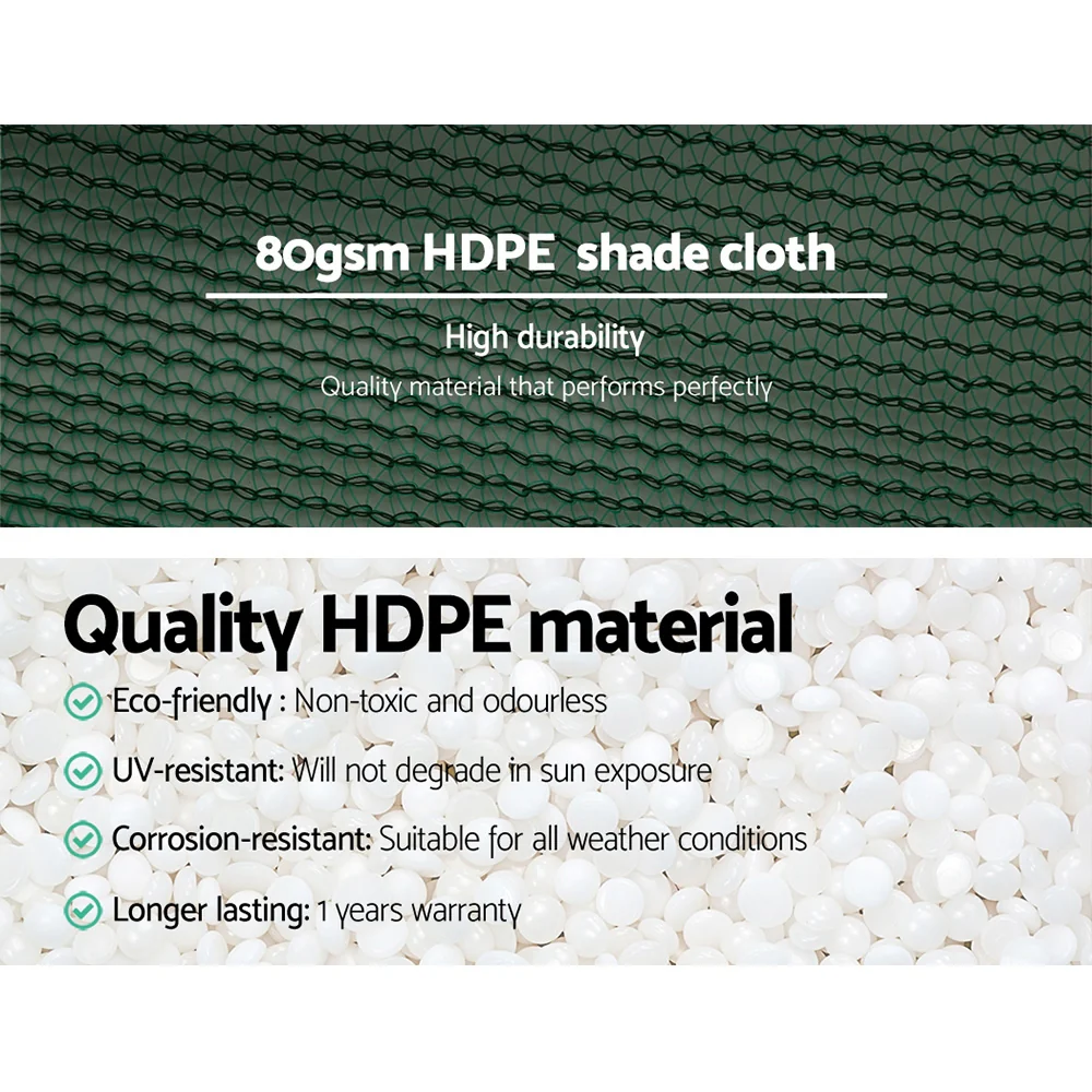 Instahut 30% Shade Cloth 1.83x30m Shade cloth Wide Heavy Duty Green - Nurns