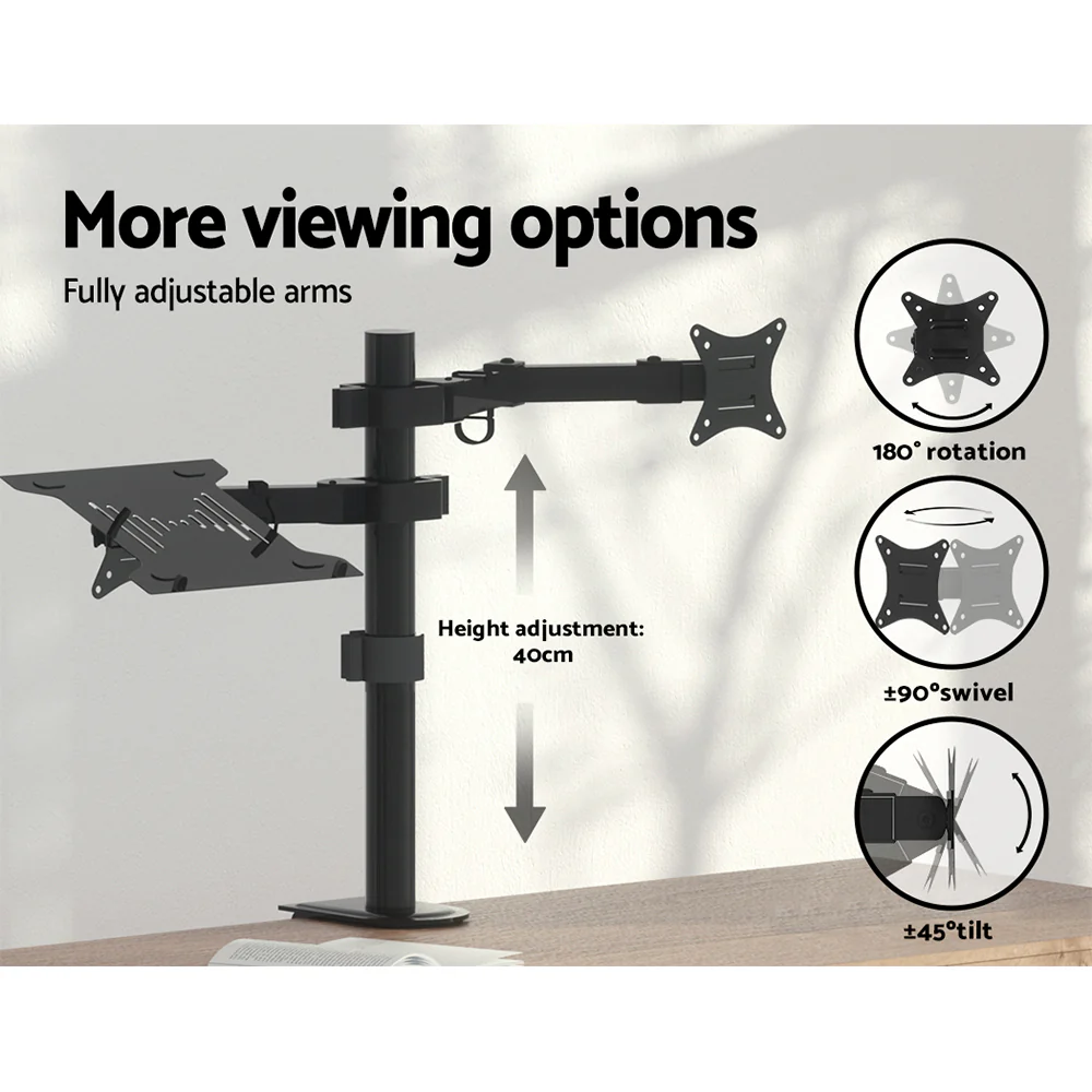 Artiss Monitor Arm Desk Mount Laptop Tray - Nurns