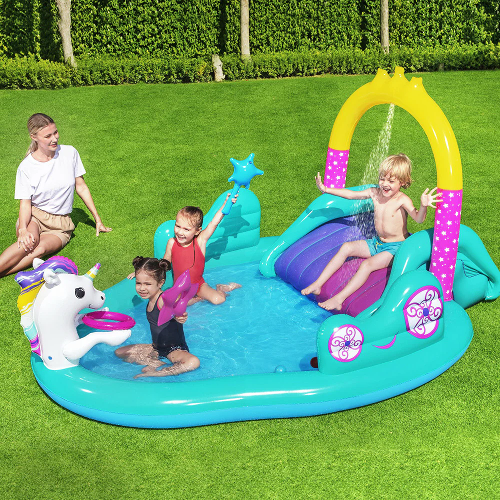 Bestway Kids Pool 274x198x137cm Inflatable Above Ground Swimming Play Pools 220L - Nurns