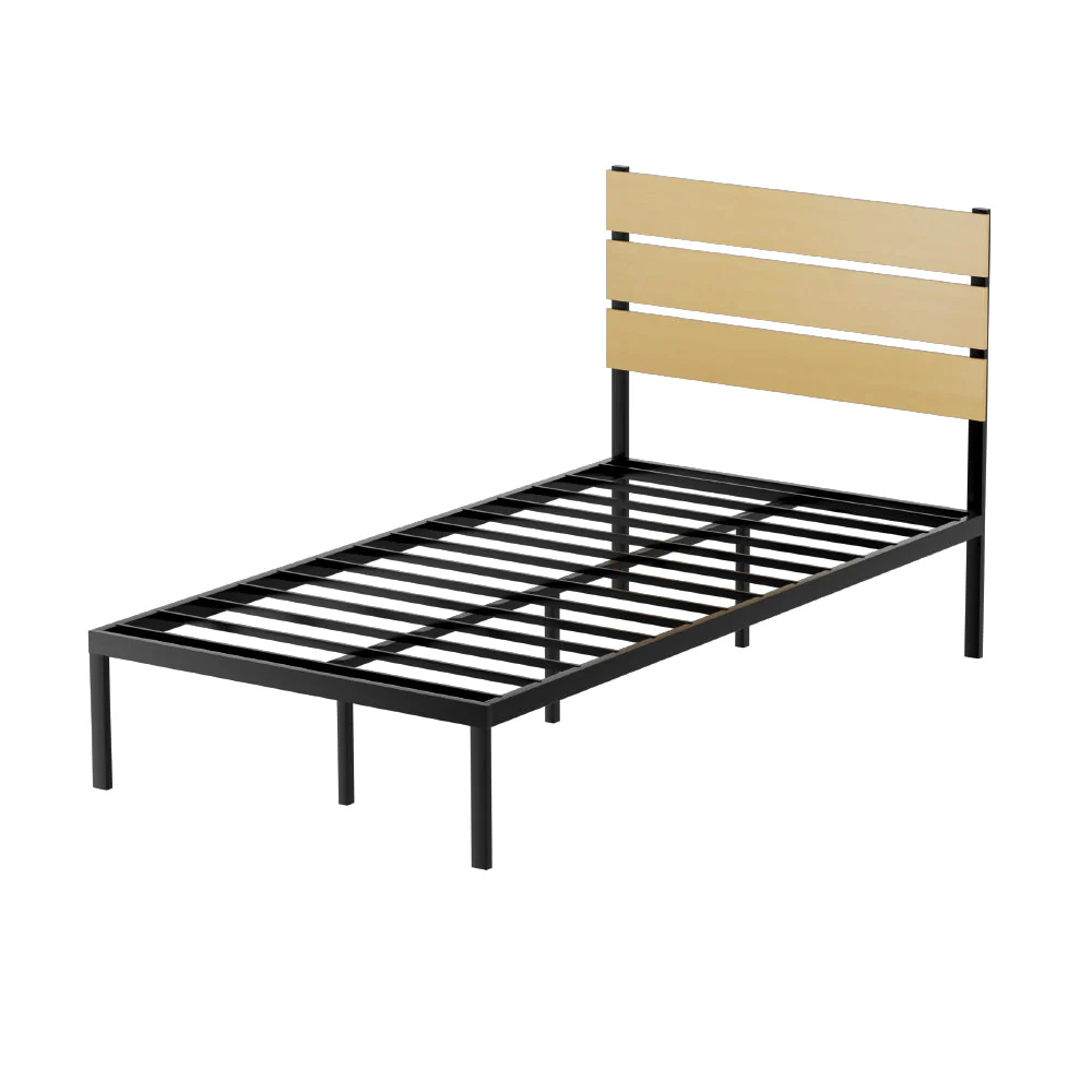 Bismuth Bed & Mattress Package with 32cm Mattress - Black King Single - Nurns