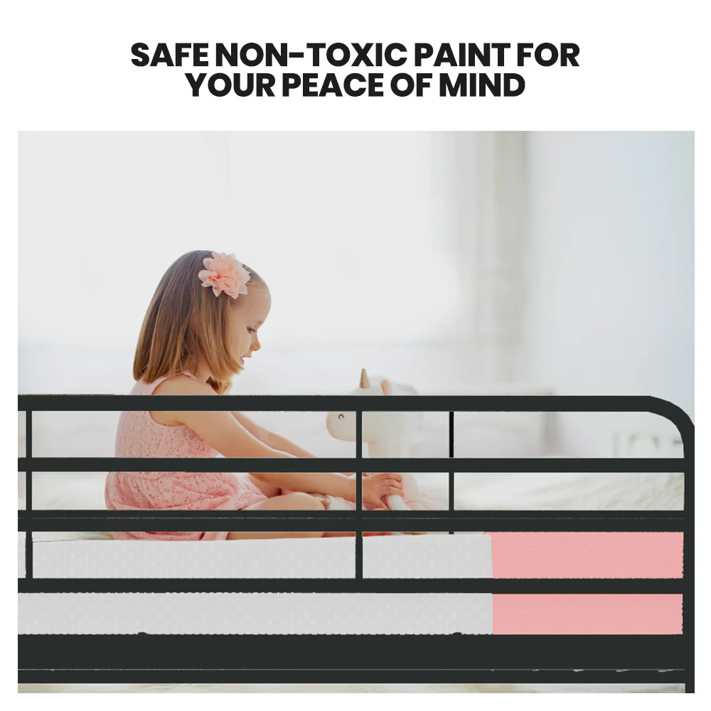 Maia Metal over Bunk Bed Frame - Matte Dark Grey Double - Nurns