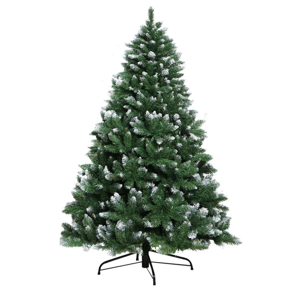 6ft 1.8m 650 Tips Christmas Tree Snowy Xmas Tree Decoration - Nurns
