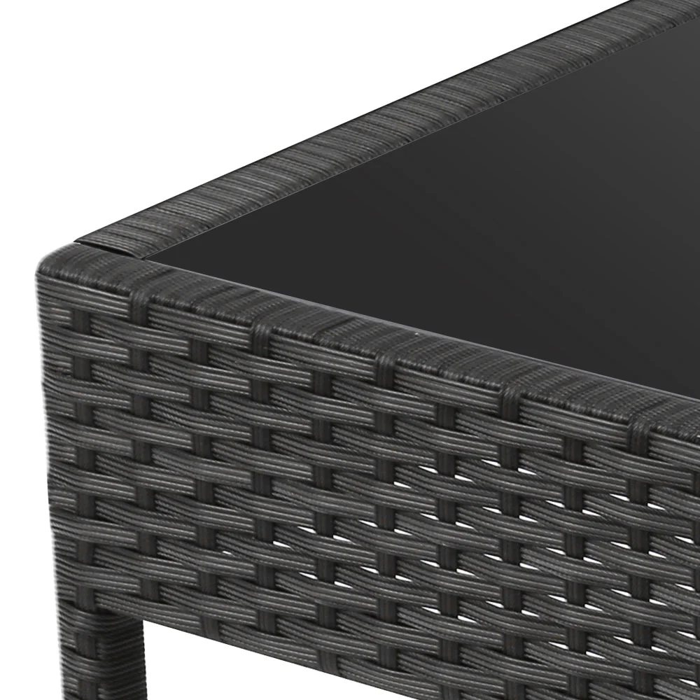 Harold 2-Seater Furniture 3-Piece Outdoor Setting - Black - Nurns