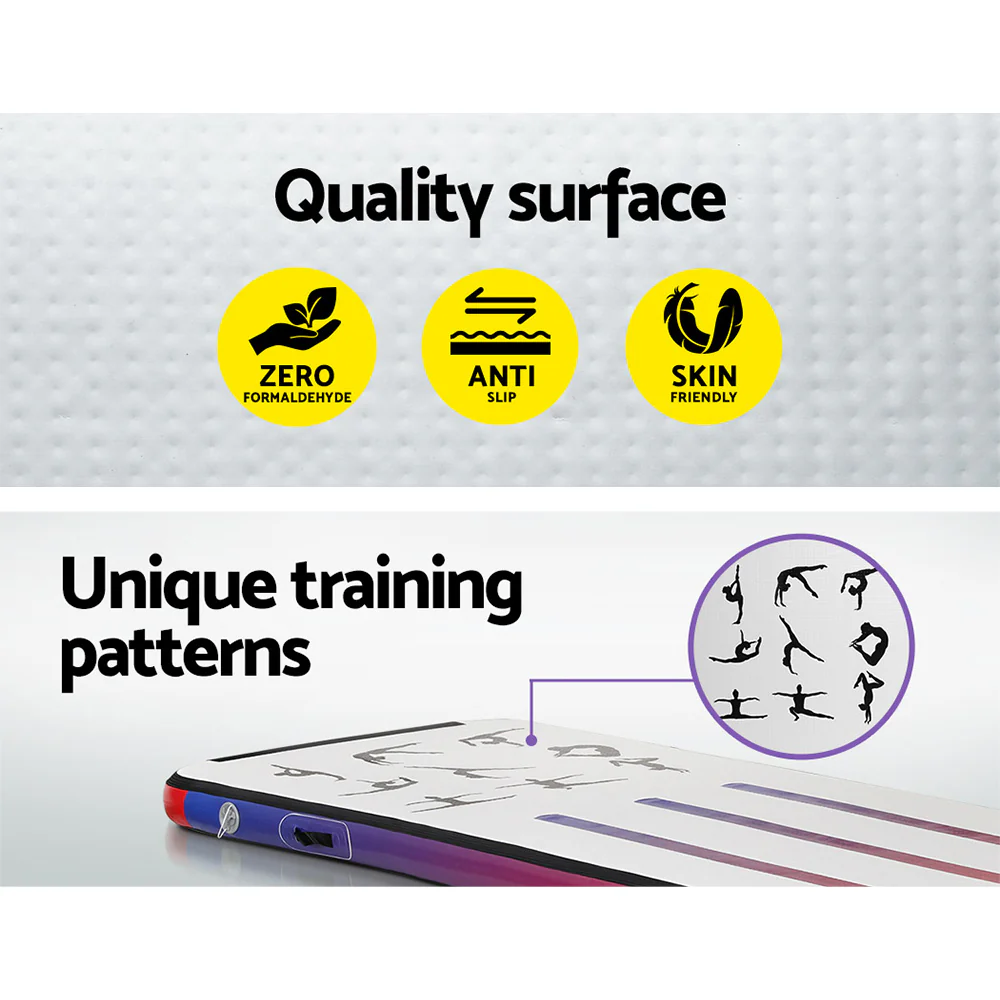 Everfit 3M Air Track Gymnastics Tumbling Mat Exercise Cheerleading Unique Style - Nurns