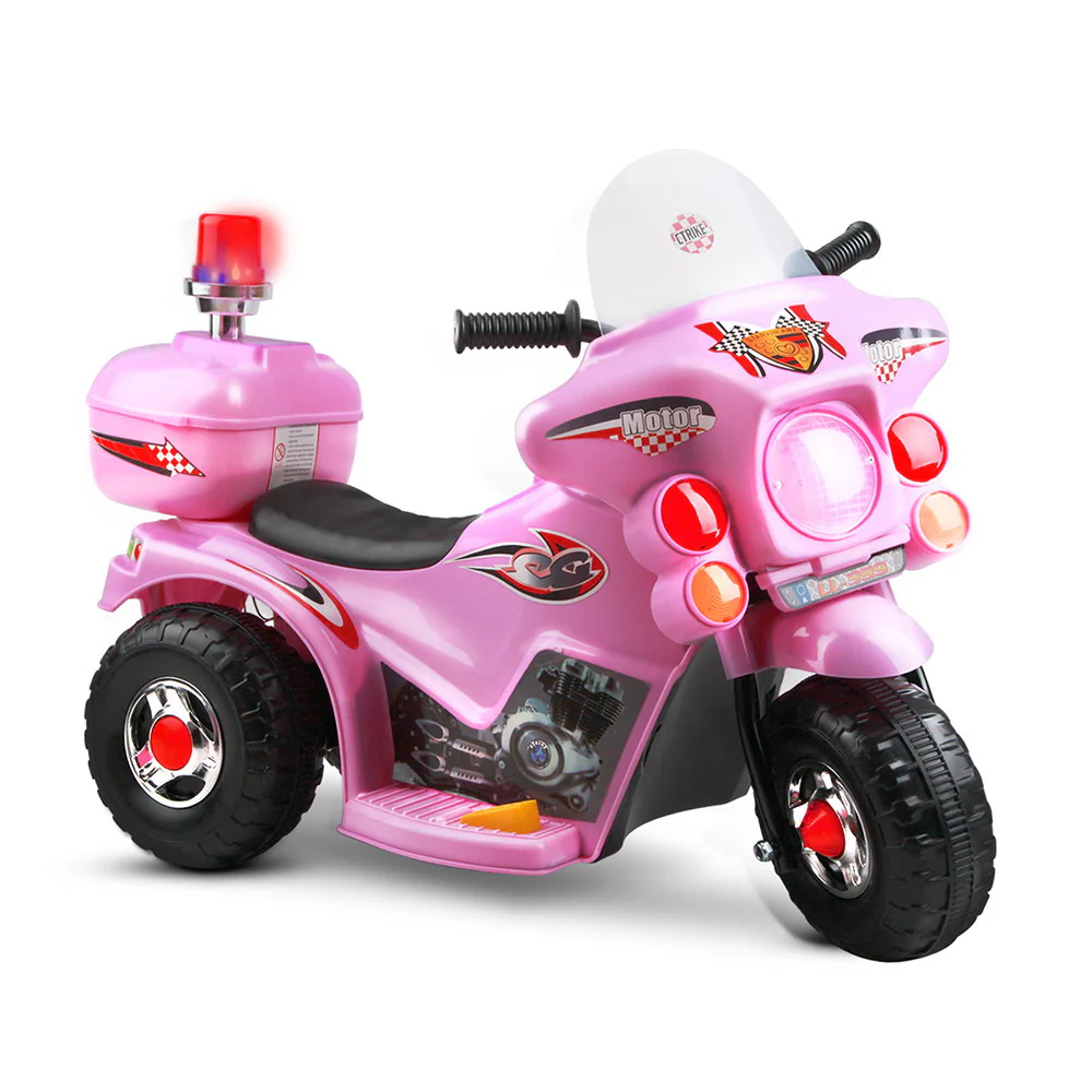 Kids Ride On Motorbike Motorcycle Car - Pink - Nurns