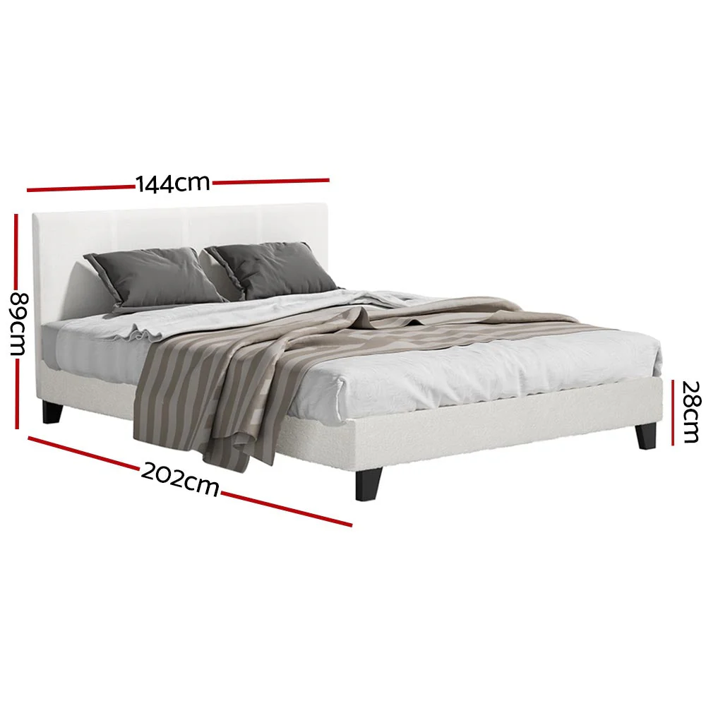 Jasper Bed & Mattress Package - White Double - Nurns