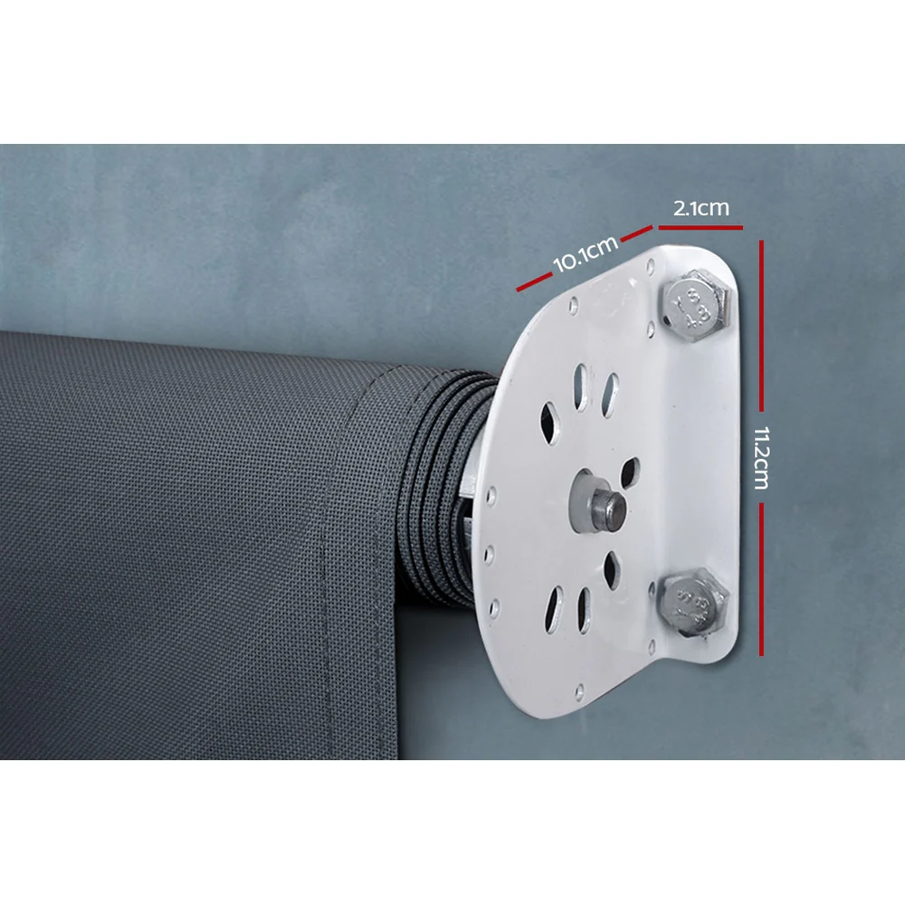 Instahut Outdoor Blinds Blackout Roll Down Awning Window Shade 2.7x2.5M Grey - Nurns