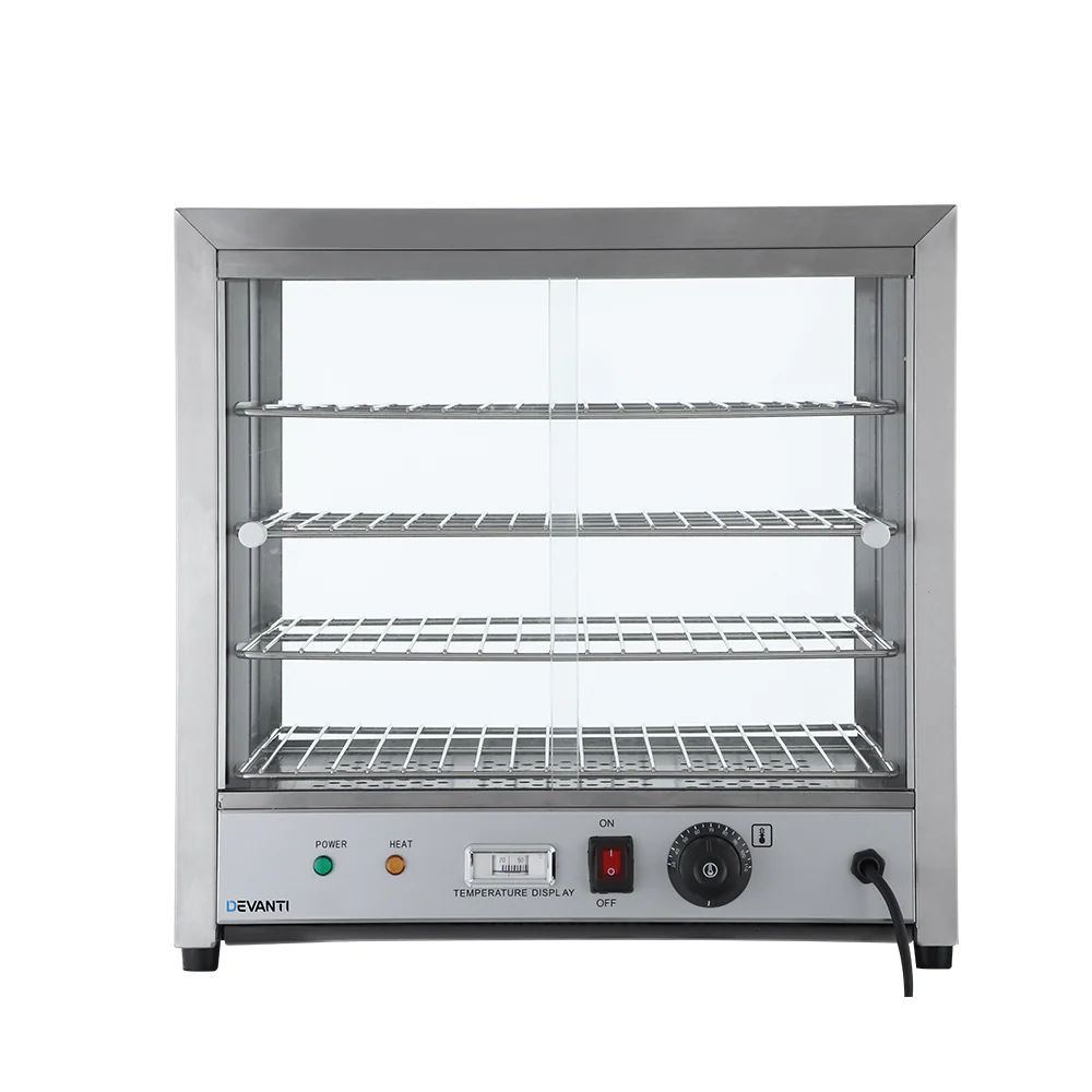 Devanti Commercial Food Warmer Hot Display Showcase Cabinet 54cm - Nurns