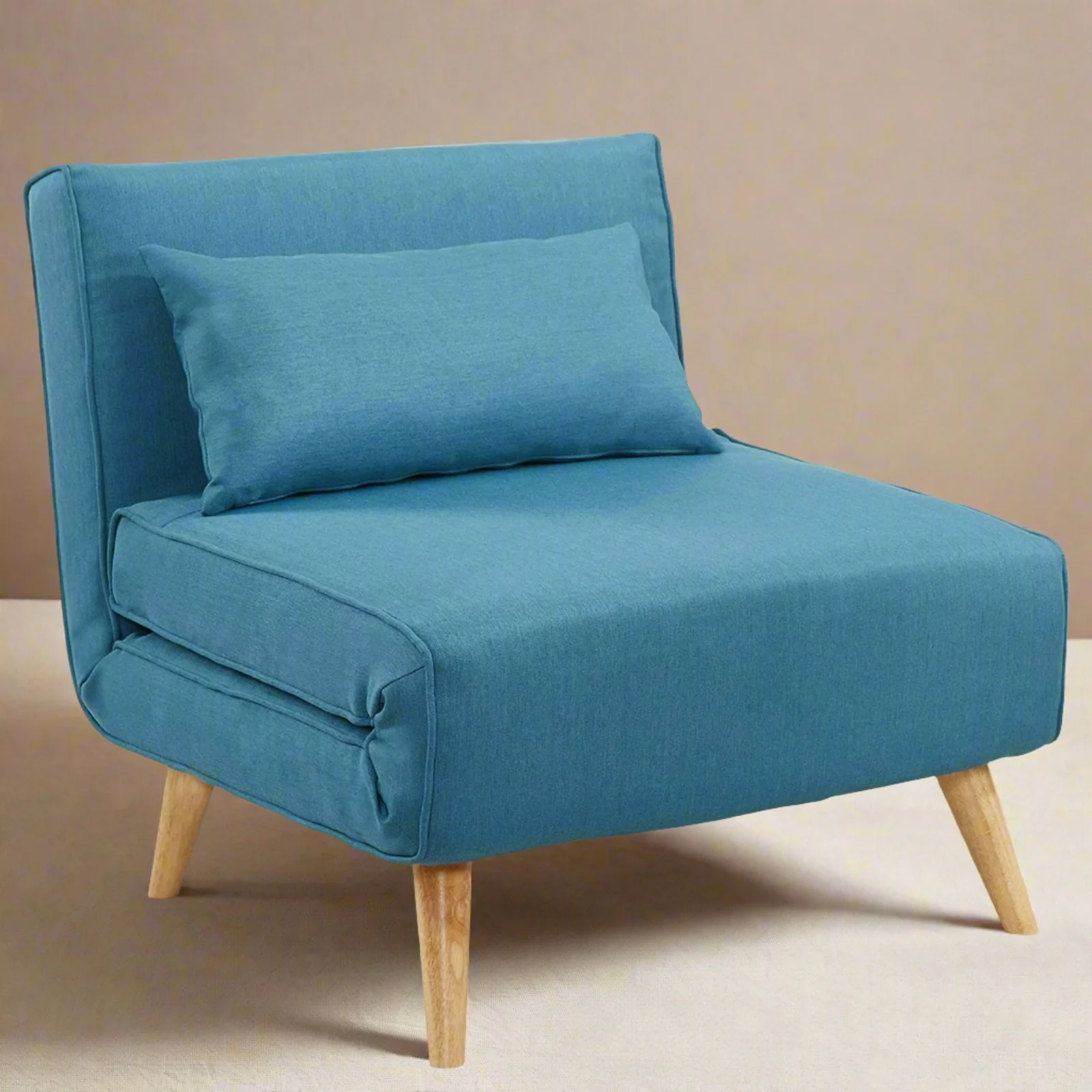 Maybelle Linen Adjustable Corner Sofa Lounge - Blue - Nurns