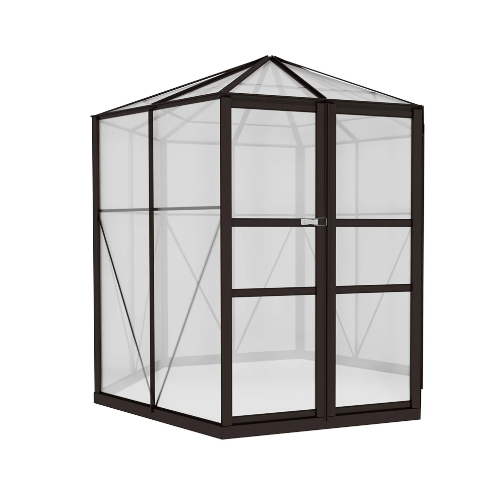 Greenfingers Greenhouse 2.4x2.1x2.32M Aluminium Polycarbonate Green House Garden Shed - Nurns