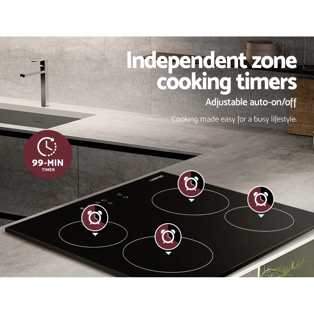 Devanti Electric Ceramic Cooktop 60cm Touch Control - Nurns