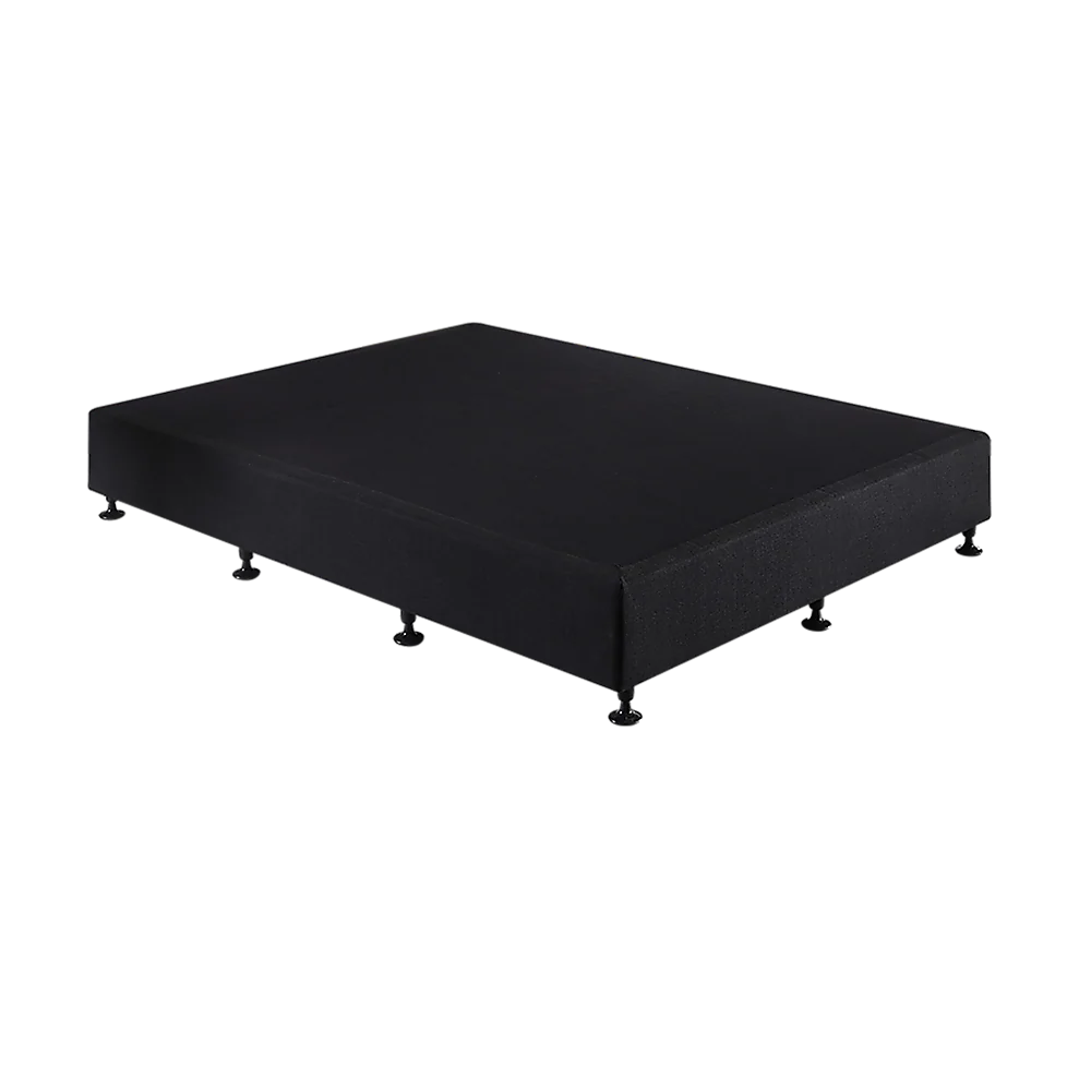 Aisha Ensemble Bed Base Linen Fabric - Midnight Black Queen - Nurns