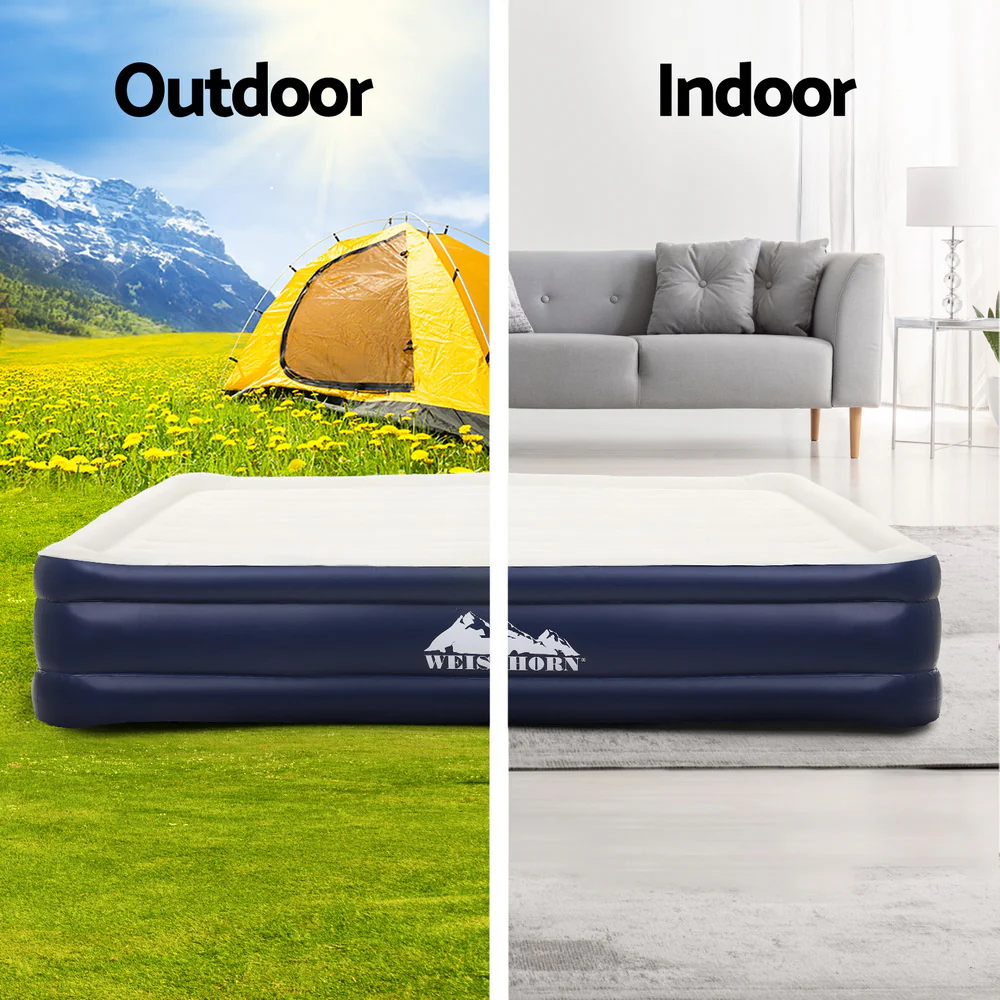 Factory Buys 46cm Air Mattress Inflatable Bed Cube Airbed - Double - Nurns