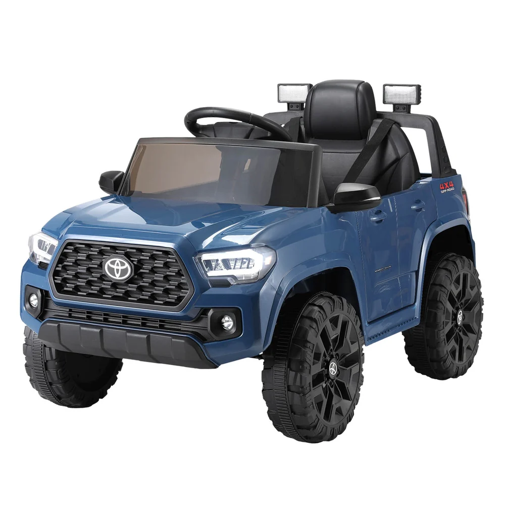 Kids Electric Ride On Car Toyota Tacoma Off Road Jeep Toy Cars Remote 12V - Blue - Nurns