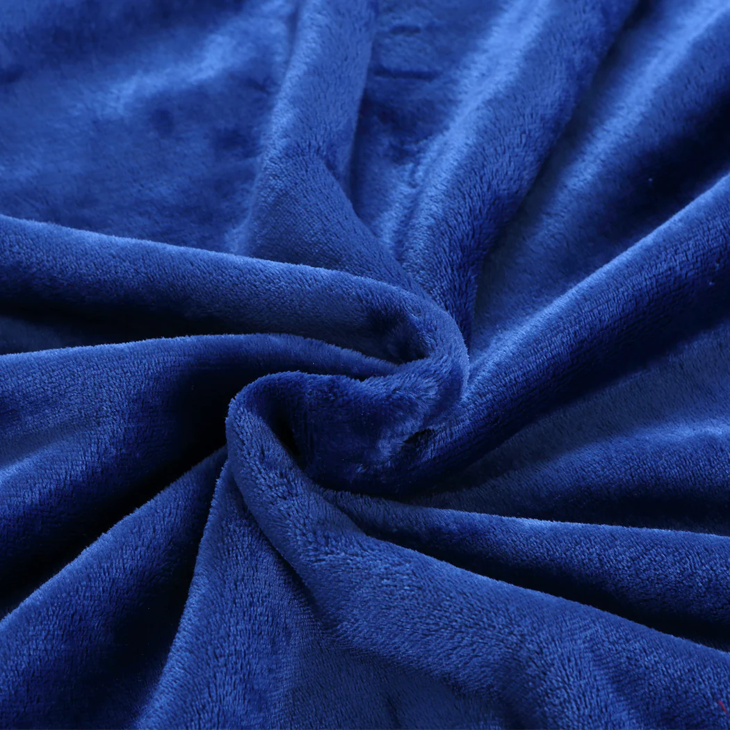 Winona Soft Blanket Plush Warm Fleece Sherpa Hoodie Sweatshirt Huggle Pajamas - Navy - Nurns