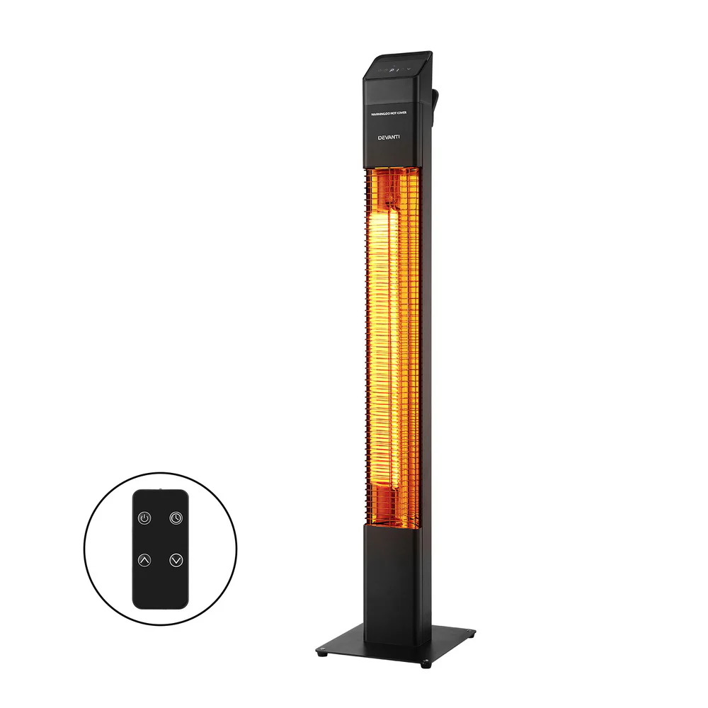 Radiant Tower Heater Electric Portable Remote Control 2000W Heating - Nurns