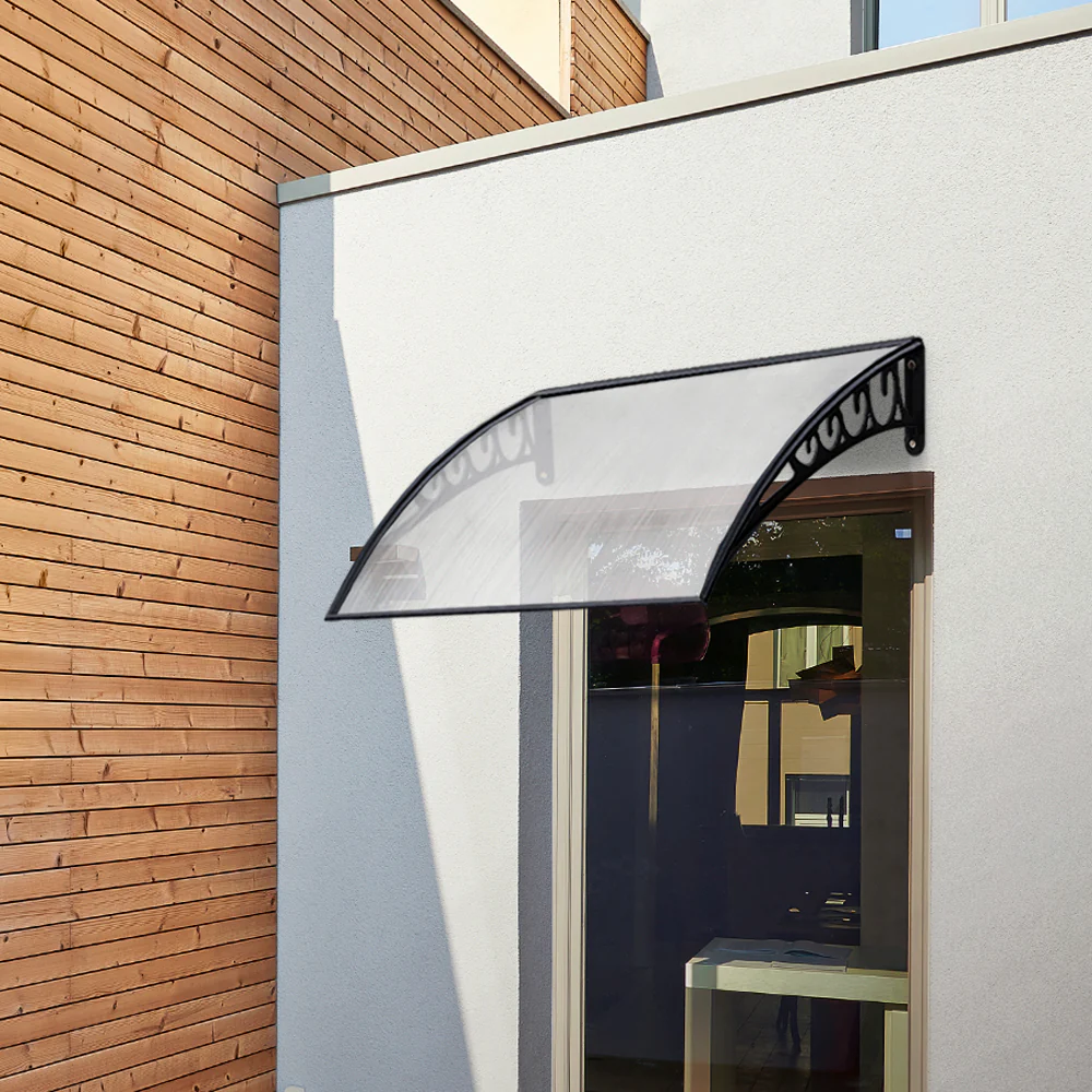 Instahut Window Door Awning 1mx1m Transparent Panel - Nurns