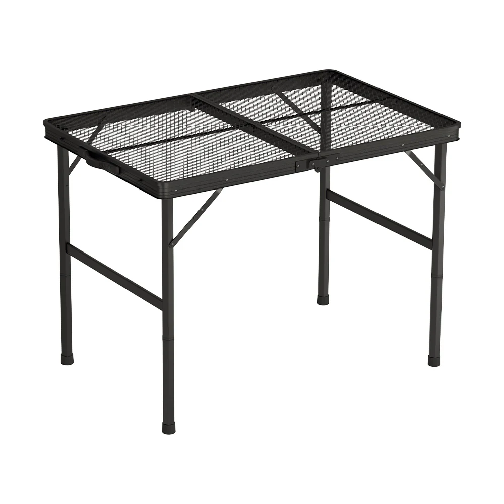Folding Camping Table 90cm Portable Outdoor Picnic BBQ Aluminium Desk - Nurns