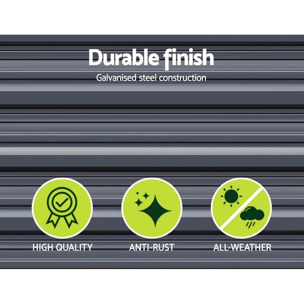 Garden Bed 240x80x77cm Planter Box Raised Container Galvanised Herb - Nurns