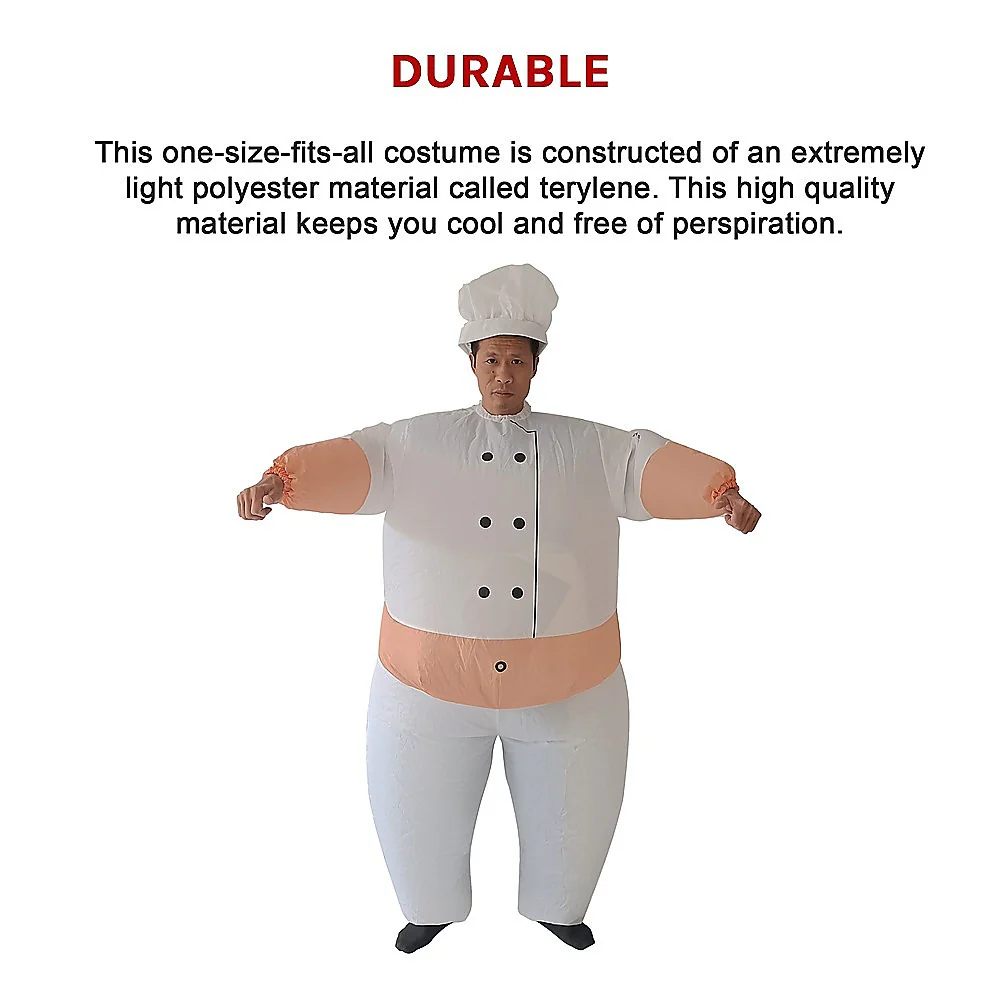 CHEF Fancy Dress Inflatable Suit - Fan Operated Costume - Nurns