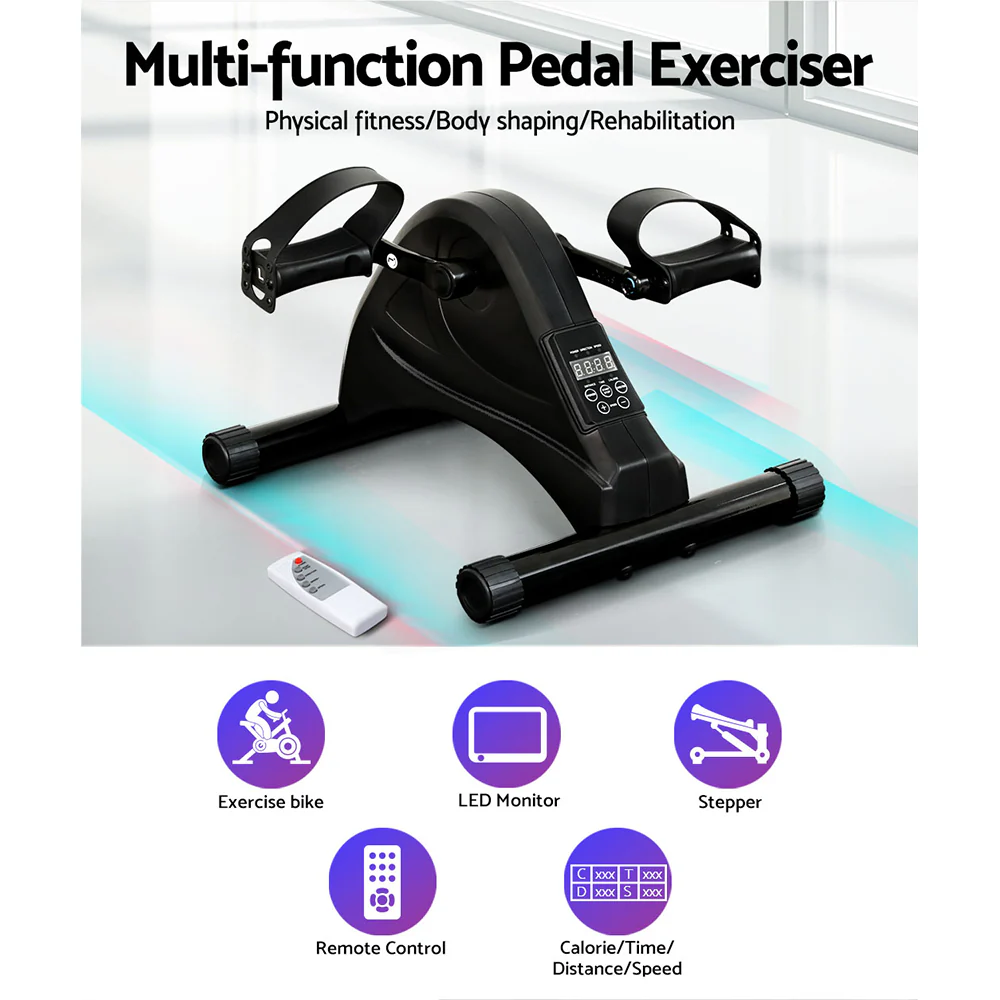 Everfit Pedal Exerciser Mini Exercise Bike Cross Trainer Under Desk Bike - Nurns