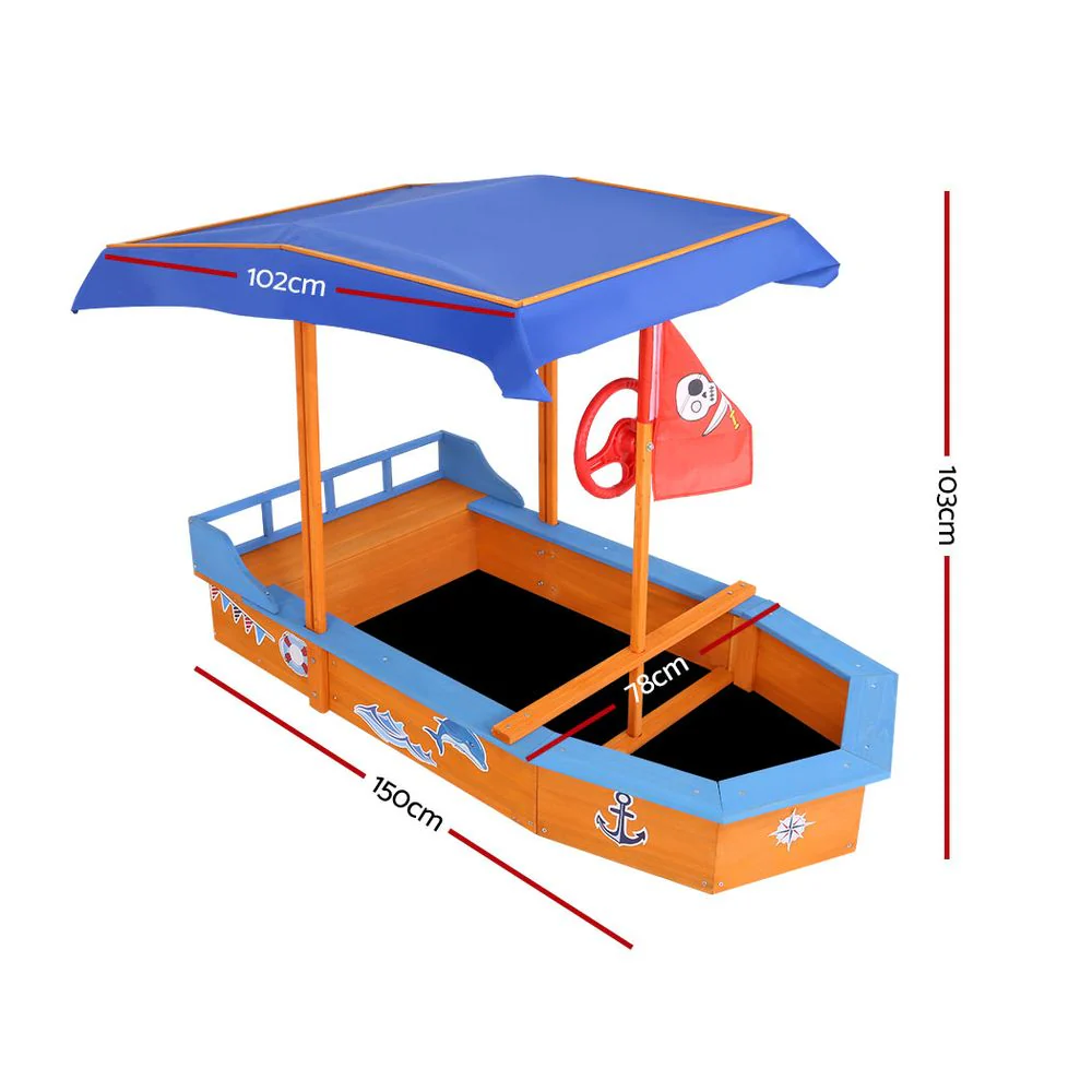Boat-shaped Canopy Sand Pit - Nurns