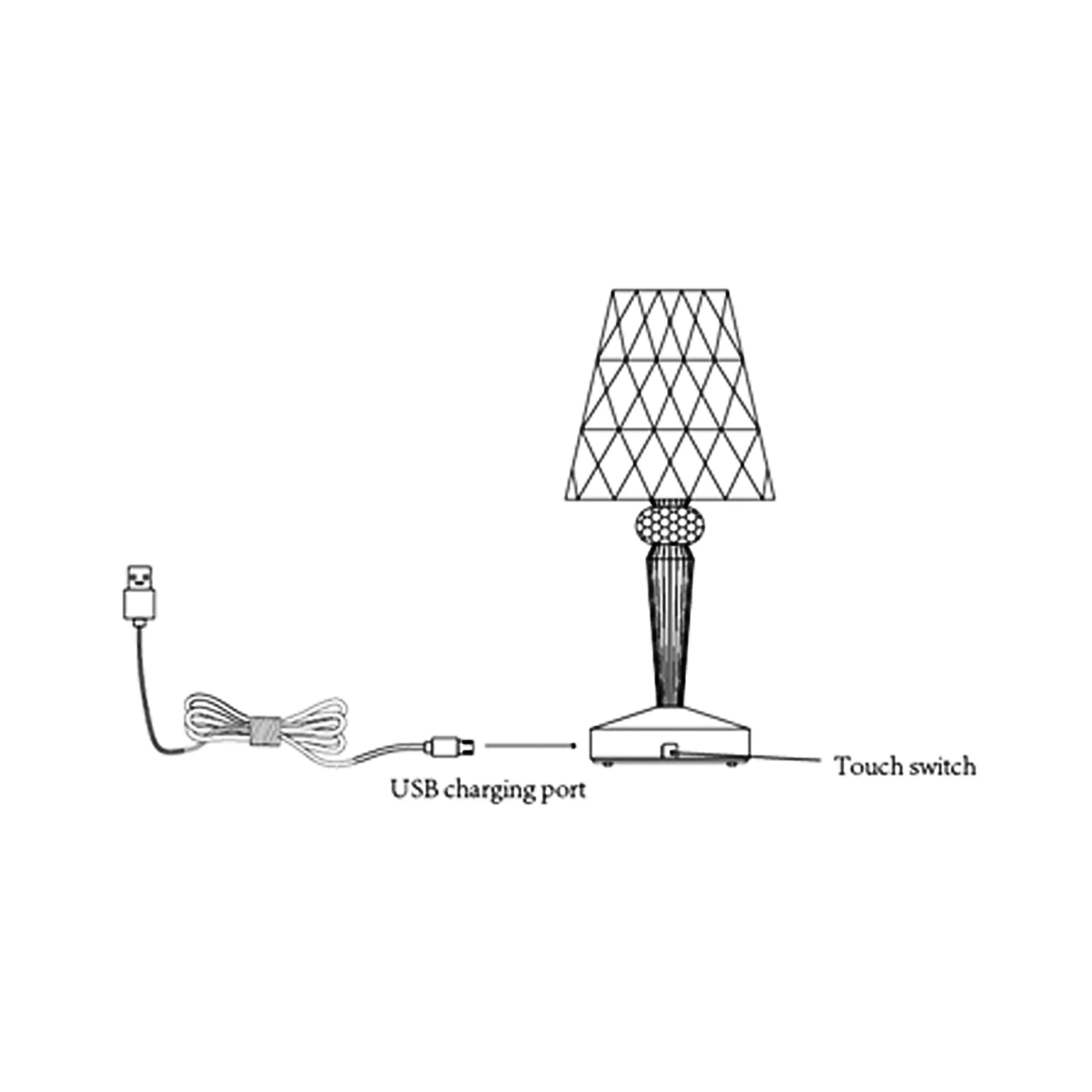Touch Table Lamp - Silver - Nurns