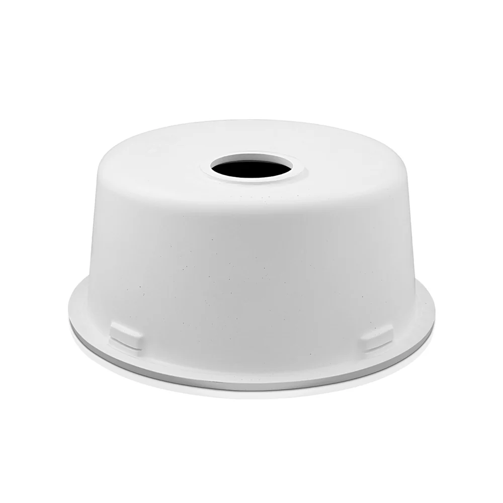 Stone Kitchen Sink Round 430MM Granite Under/Topmount Basin Bowl Laundry White - Nurns