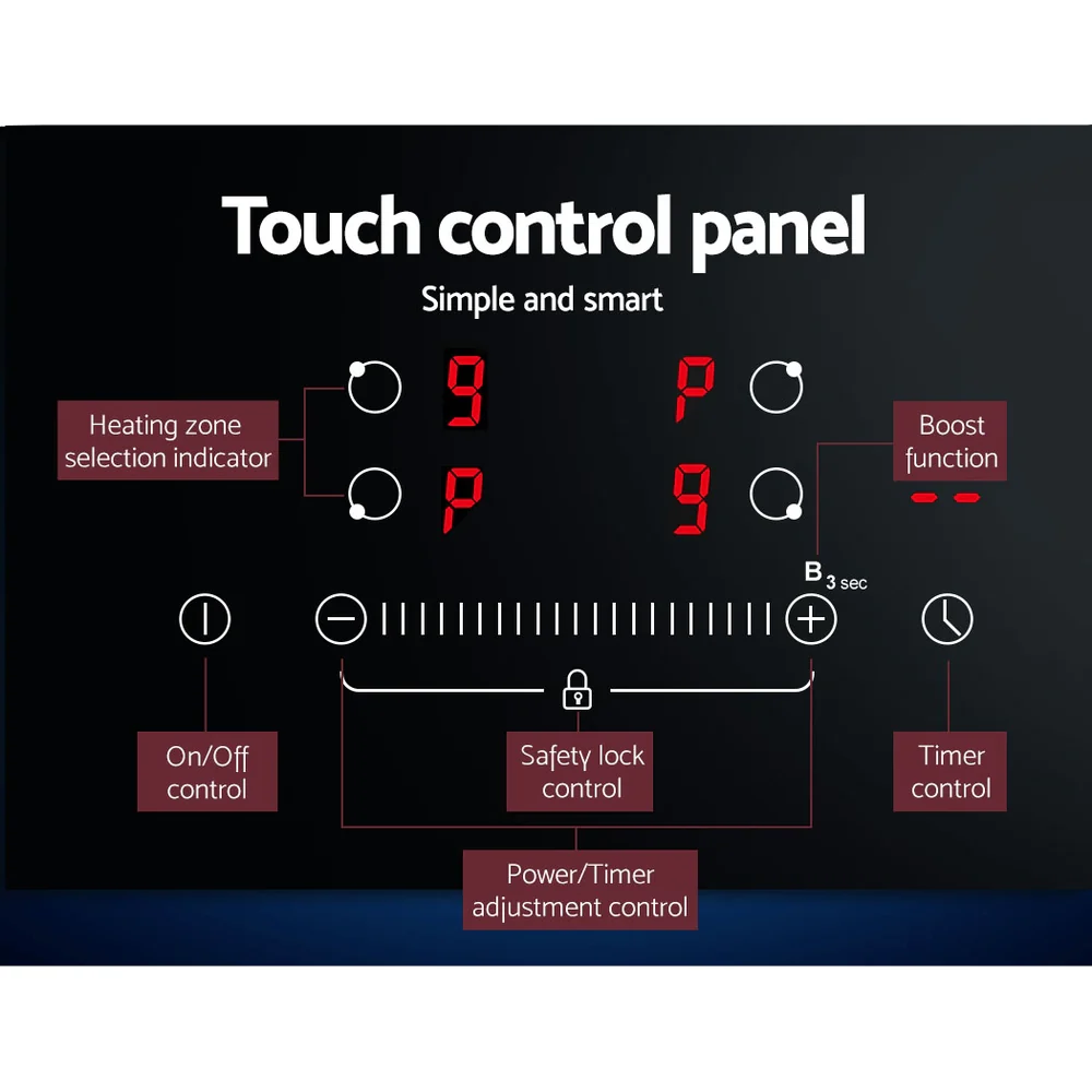 Devanti Induction Cooktop 60cm Electric Cooker - Nurns