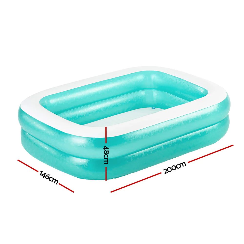 Bestway Kids Pool 200x146x48cm Inflatable Above Ground Swimming Pools 450L - Nurns