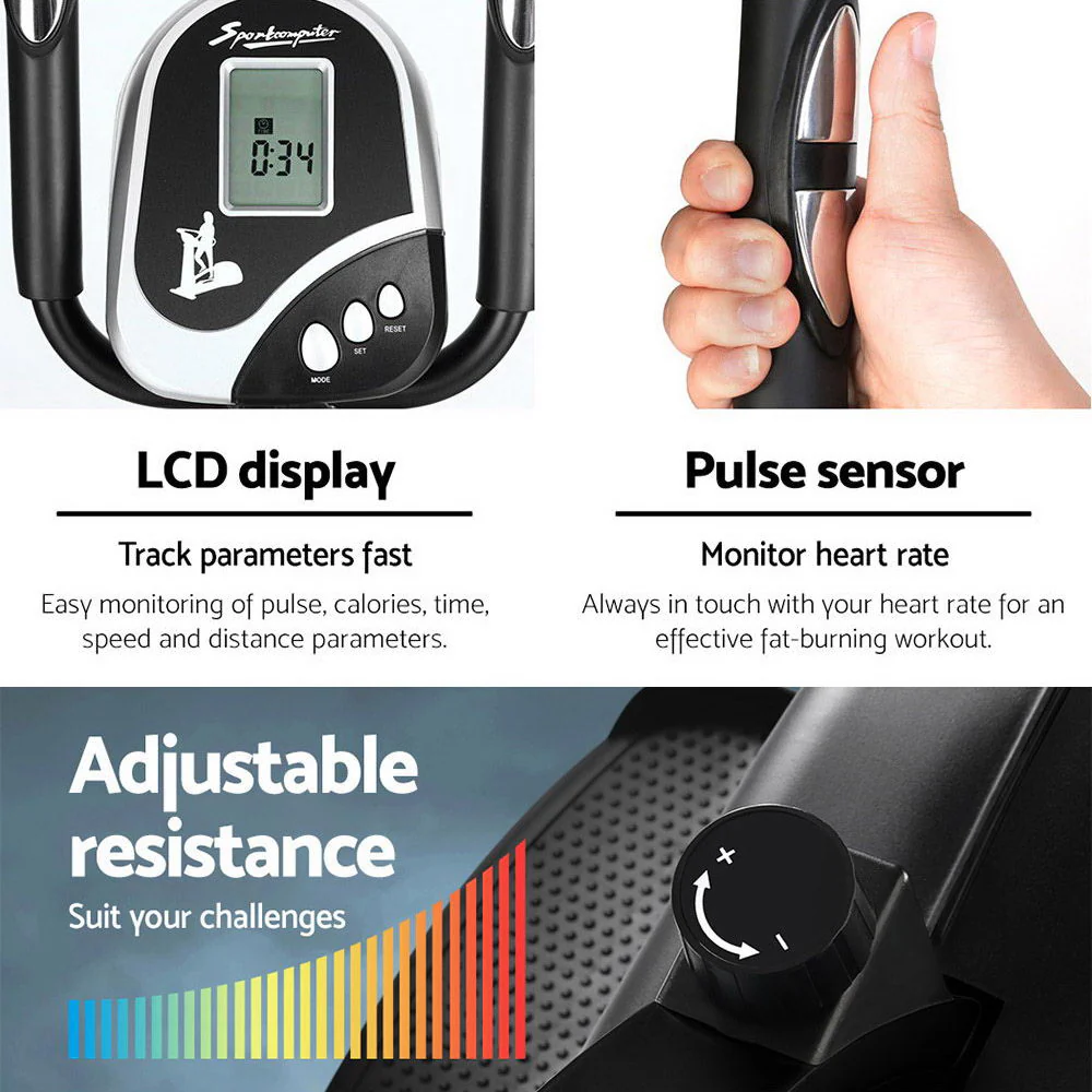 Everfit Exercise Bike 5 in 1 Elliptical Cross Trainer Home Gym Indoor Cardio - Nurns