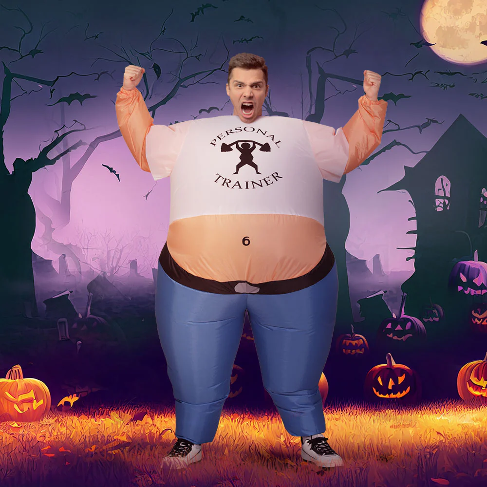 Inflatable Samson Costume Adult Suit Blow Up Party Fancy Dress Halloween Cosplay - Nurns