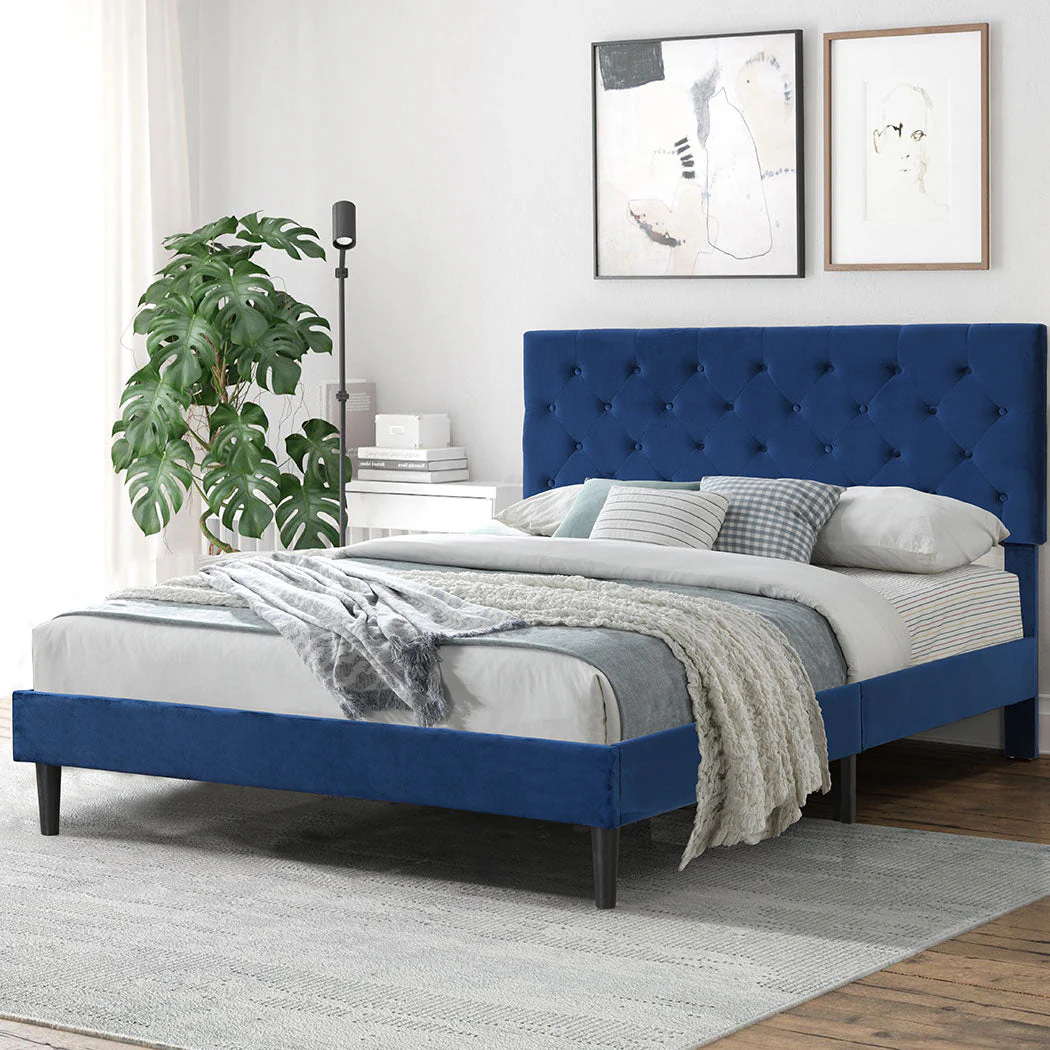 Hessonite Bed & Mattress Package - Blue Queen - Nurns