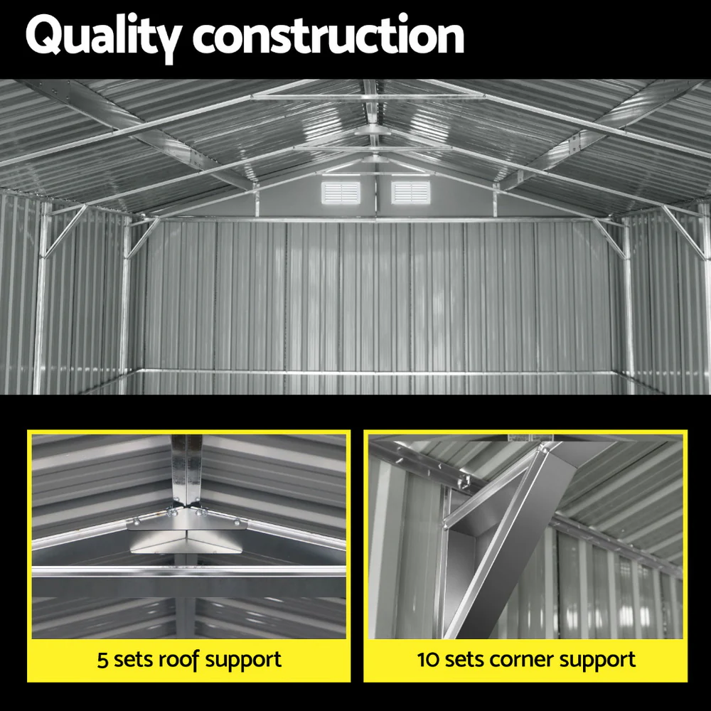 Giantz Garden Shed Sheds Outdoor Storage 3x5.38M Tool Workshop House Shelter - Nurns