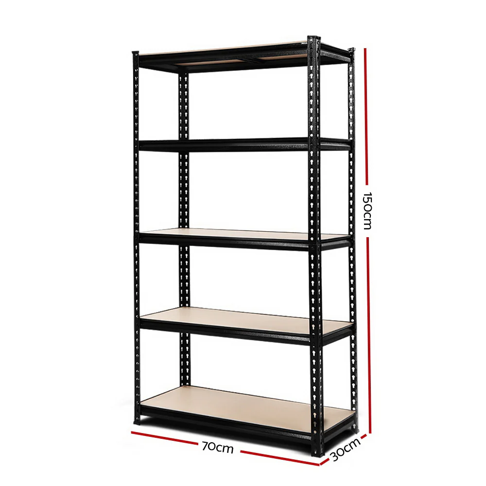 Giantz 1.5M Garage Shelving Warehouse Rack Pallet Racking Storage Shelve Black - Nurns