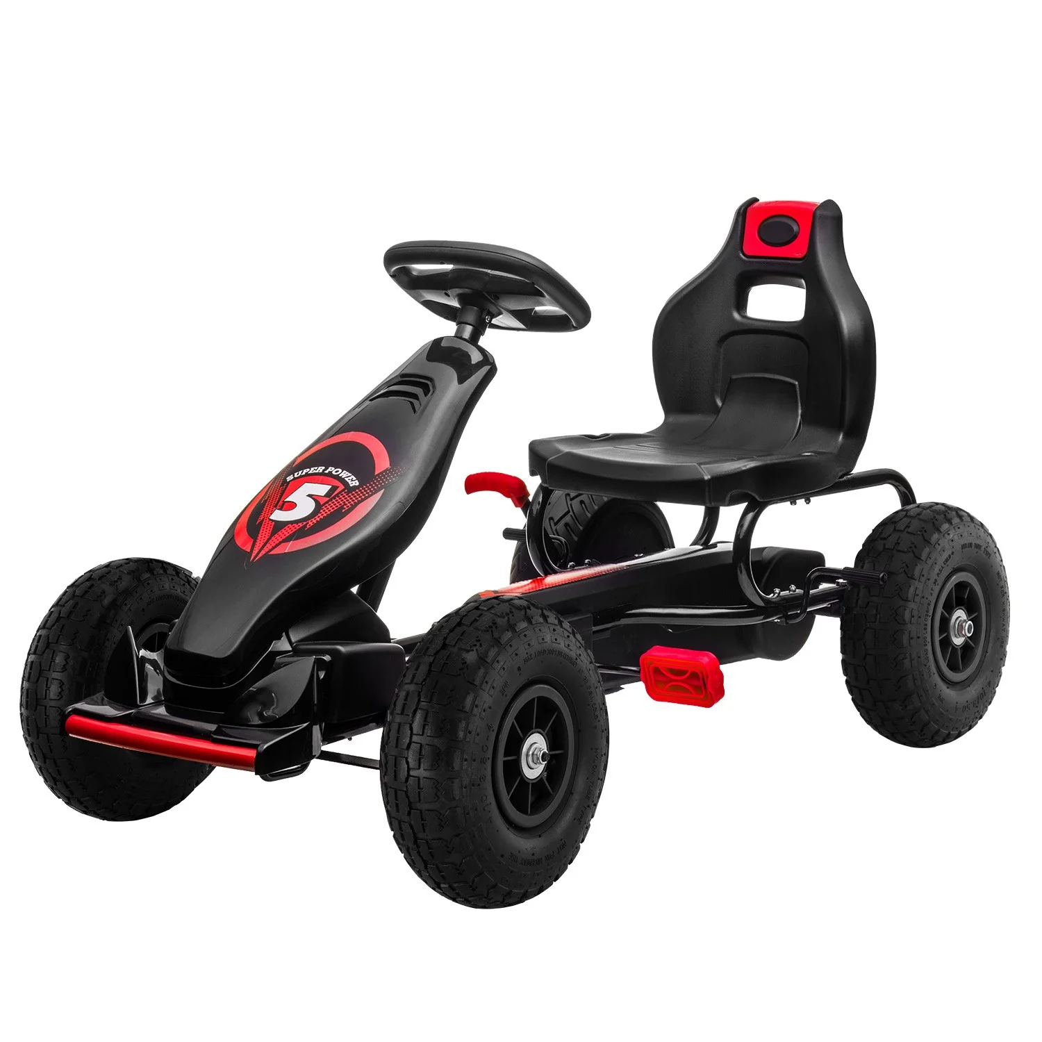 G18 Kids Ride On Pedal Powered Go Kart Racing Style - Red - Nurns