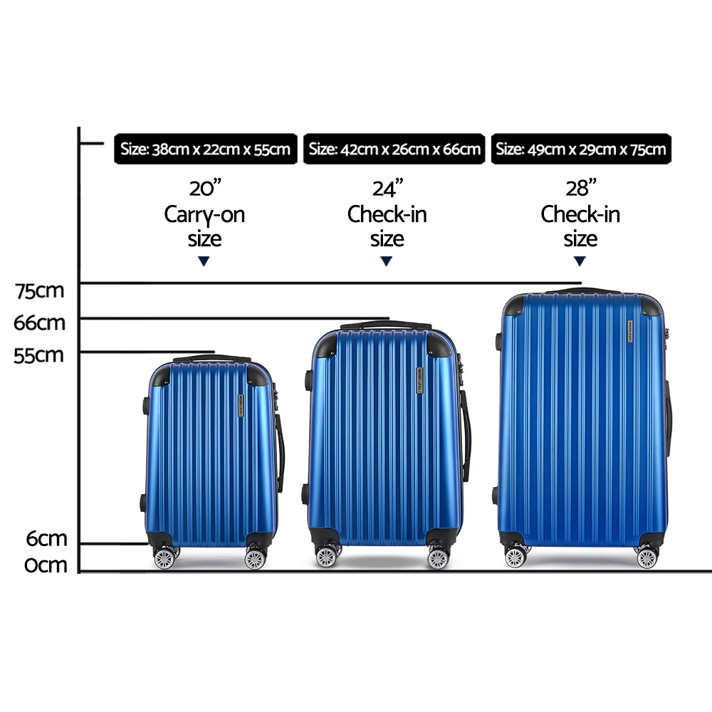 Set of 3 Luggage 20-24-28