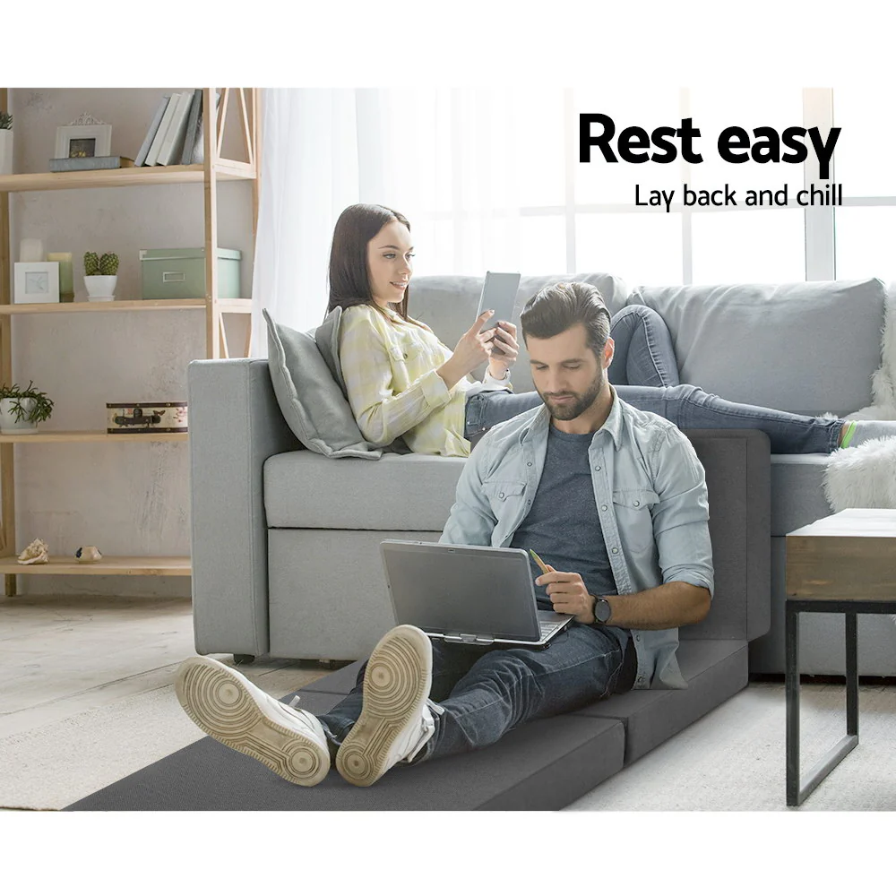 Natalie 10cm Folding Foam Portable Mattress - Single - Nurns