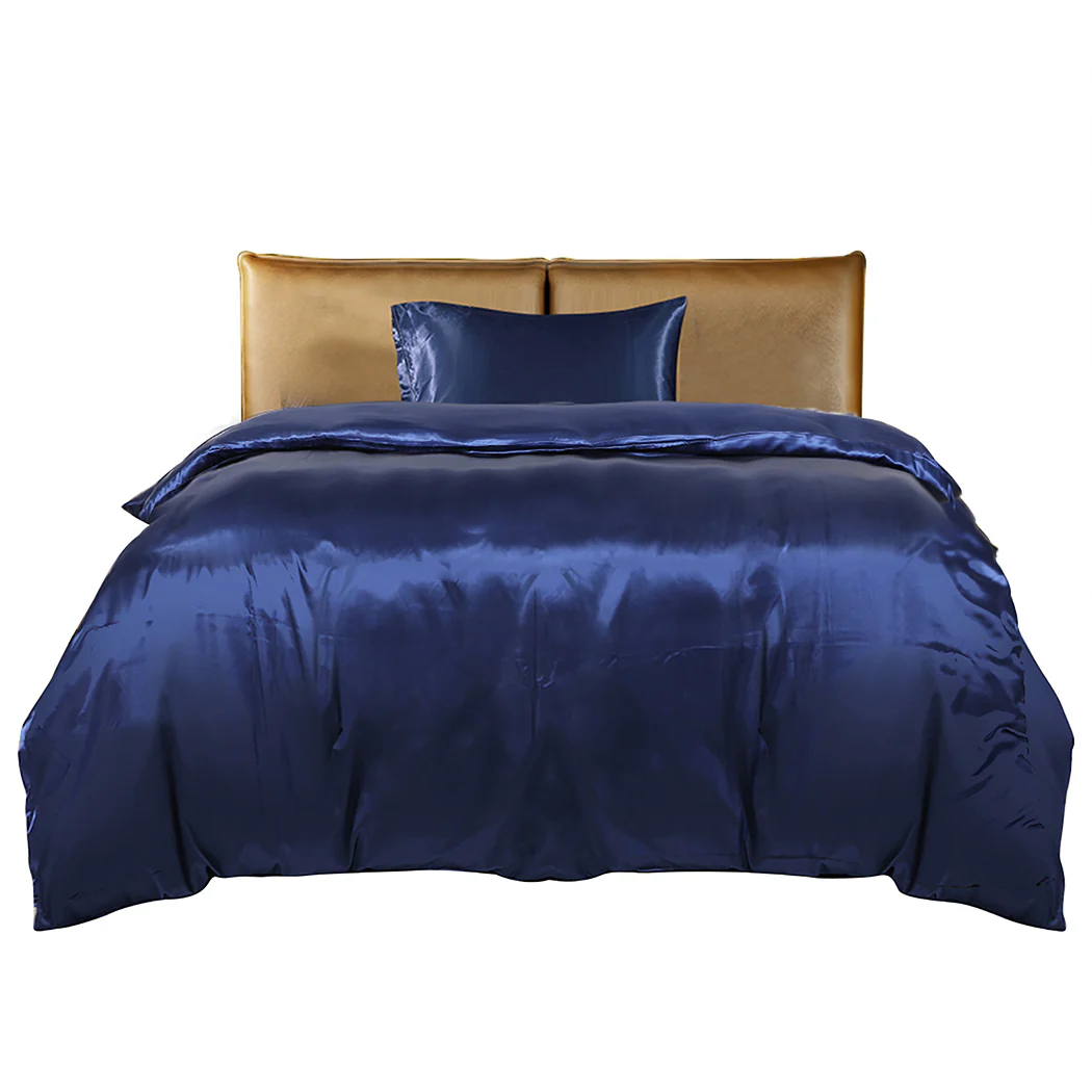 KING SINGLE Quilt Cover Set Bedspread Pillowcases - Summer Blue - Nurns