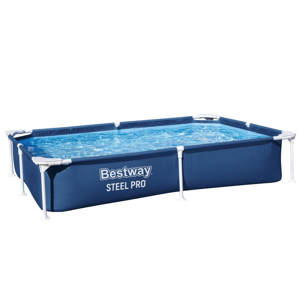 Bestway Swimming Pool 221x150x43cm Steel Frame Above Ground Pools 1200L - Nurns