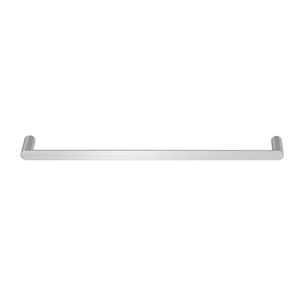 Towel Rail Rack Holder Single 600mm Wall Mounted Stainless Steel - Silver - Nurns
