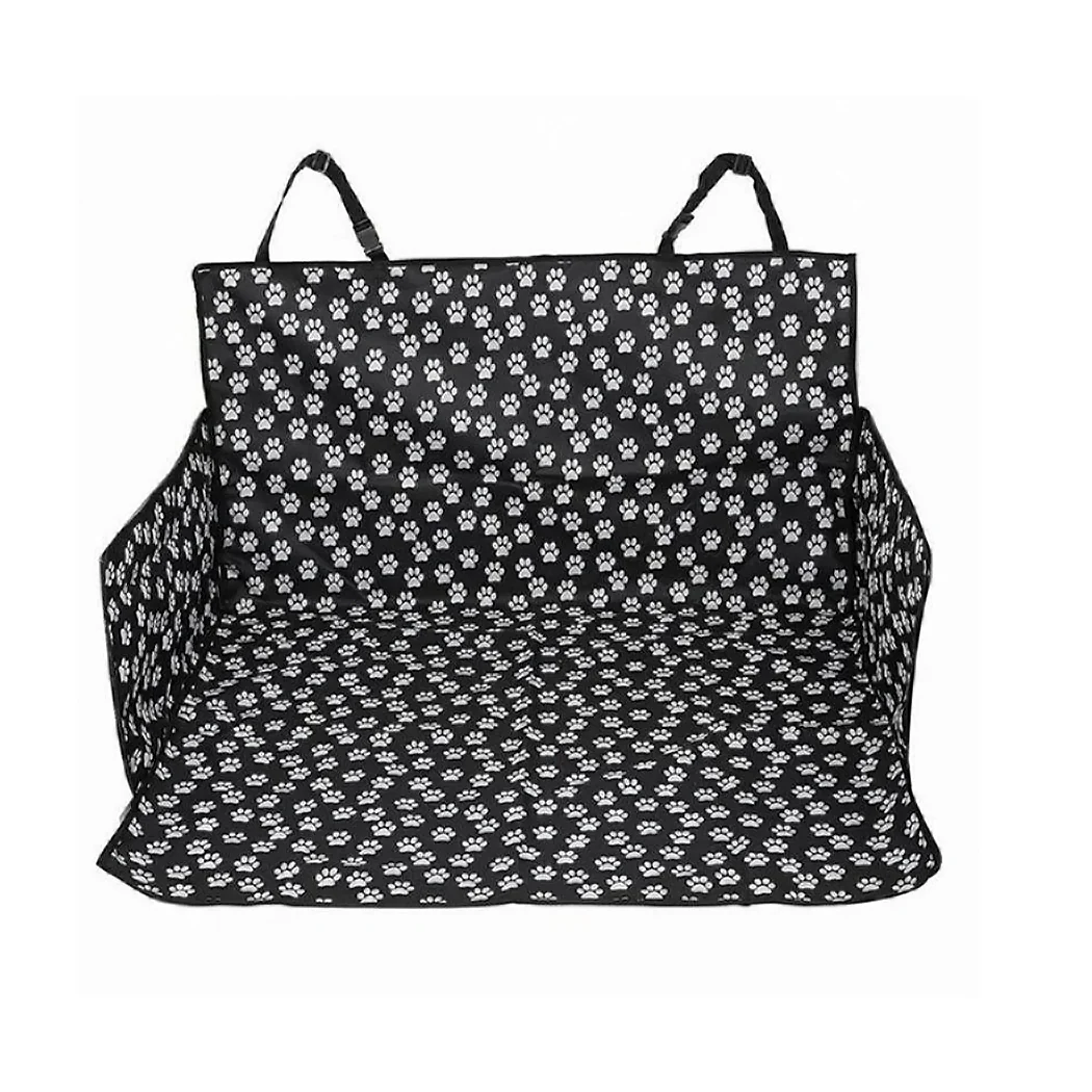 Pet Boot Car Seat Cover Hammock Nonslip Dog Puppy Cat Waterproof Rear Large Black - Nurns