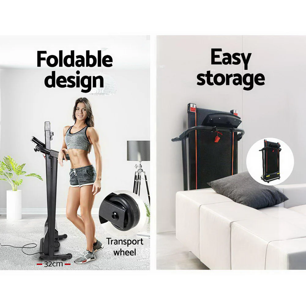 Everfit Treadmill Electric Home Gym Fitness Exercise Machine Foldable 370mm - Nurns