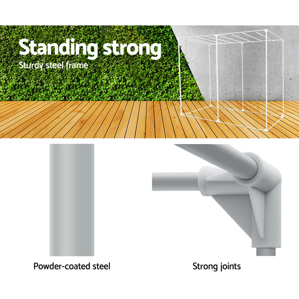 Grow Tent 240x120x200CM Hydroponics Kit Indoor Plant Room Black - Nurns