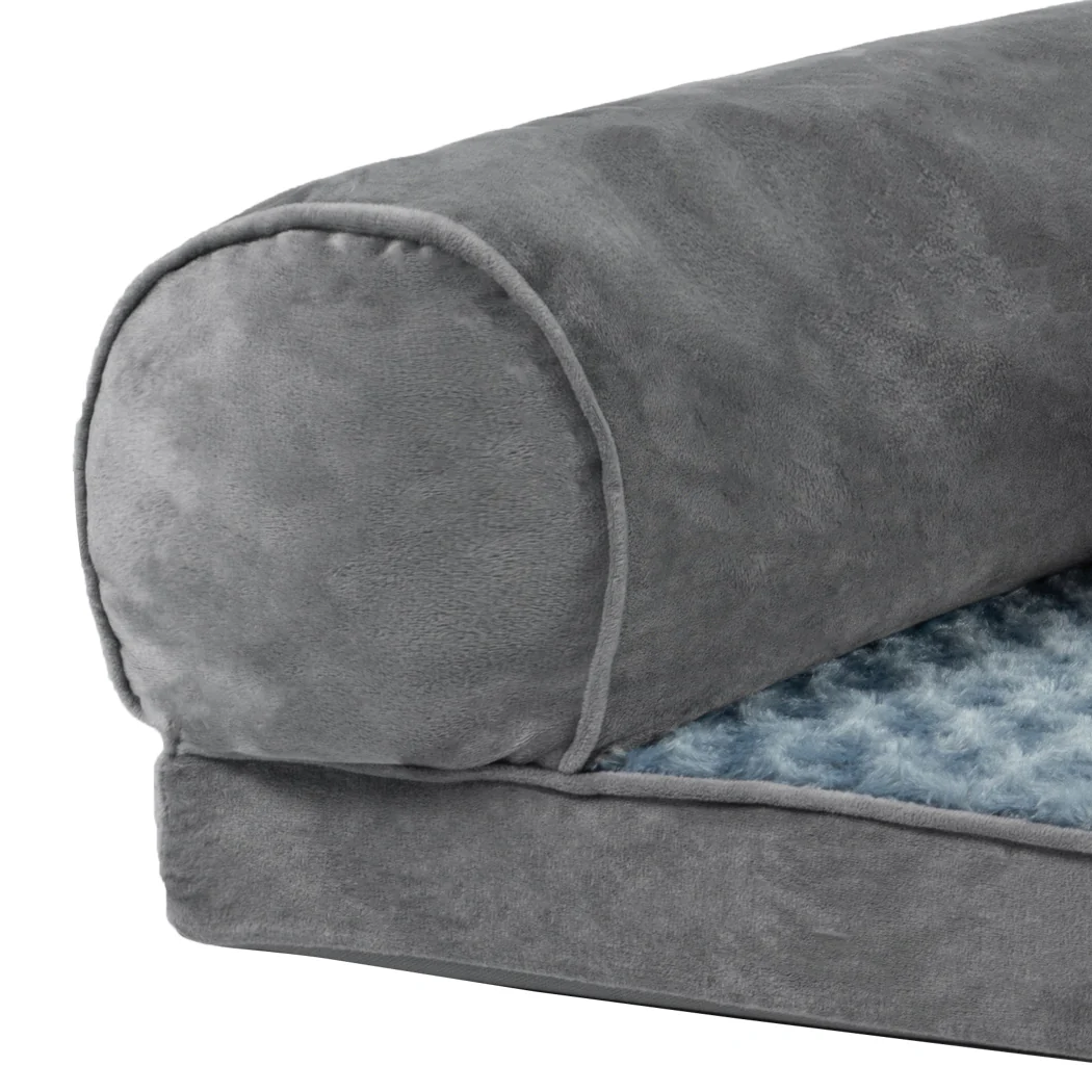 LARGE Dog Beds Pet Sofa Bedding Soft Warm - Grey - Nurns