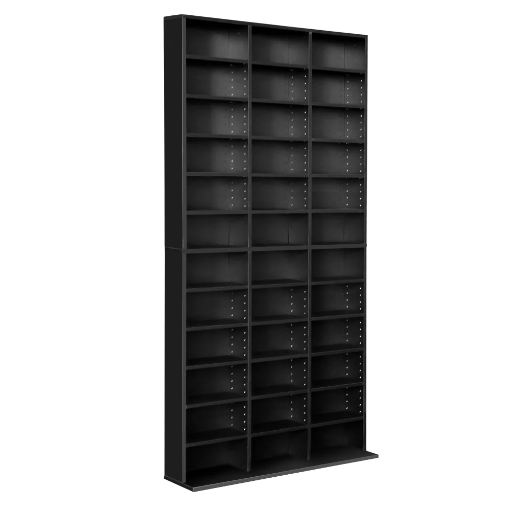 Artiss Bookshelf Cd Storage Rack - Bert Black - Nurns