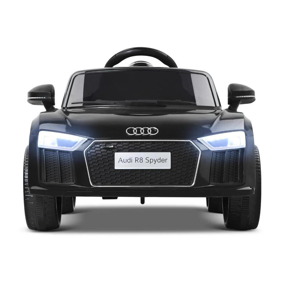 Kids Ride on Car Audi R8 Licensed Sports Electric Toy Cars - Black - Nurns